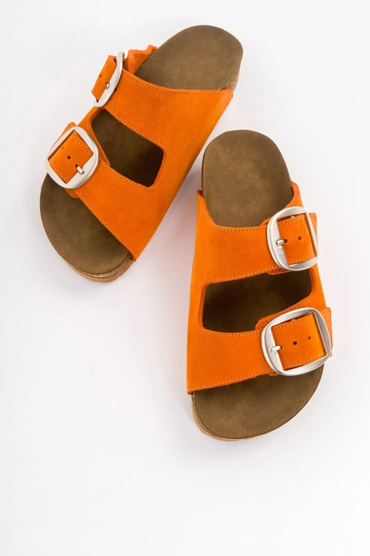 101 - Orange Suede Genuine Leather Slipper (Women) - Image 2