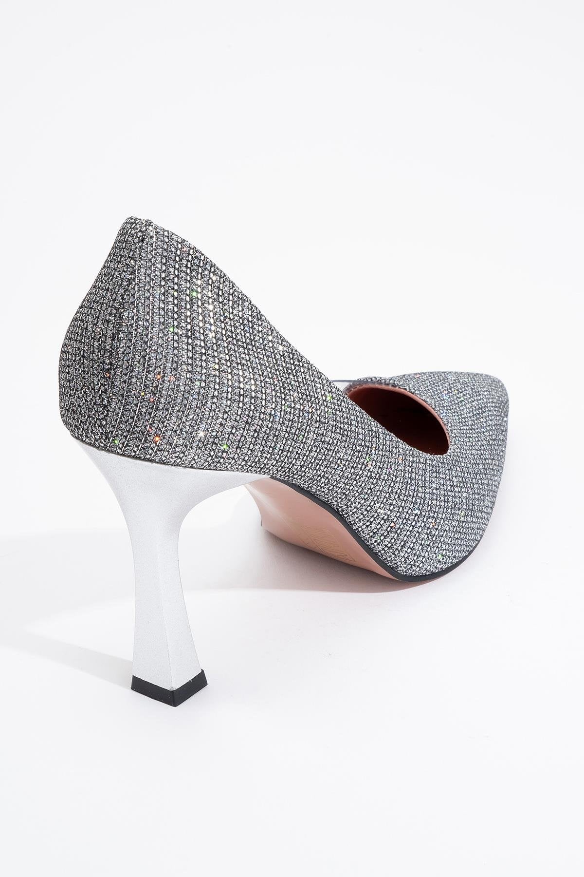 Ursula - Platinum Metallic Heeled Shoe (Women) - Image 3