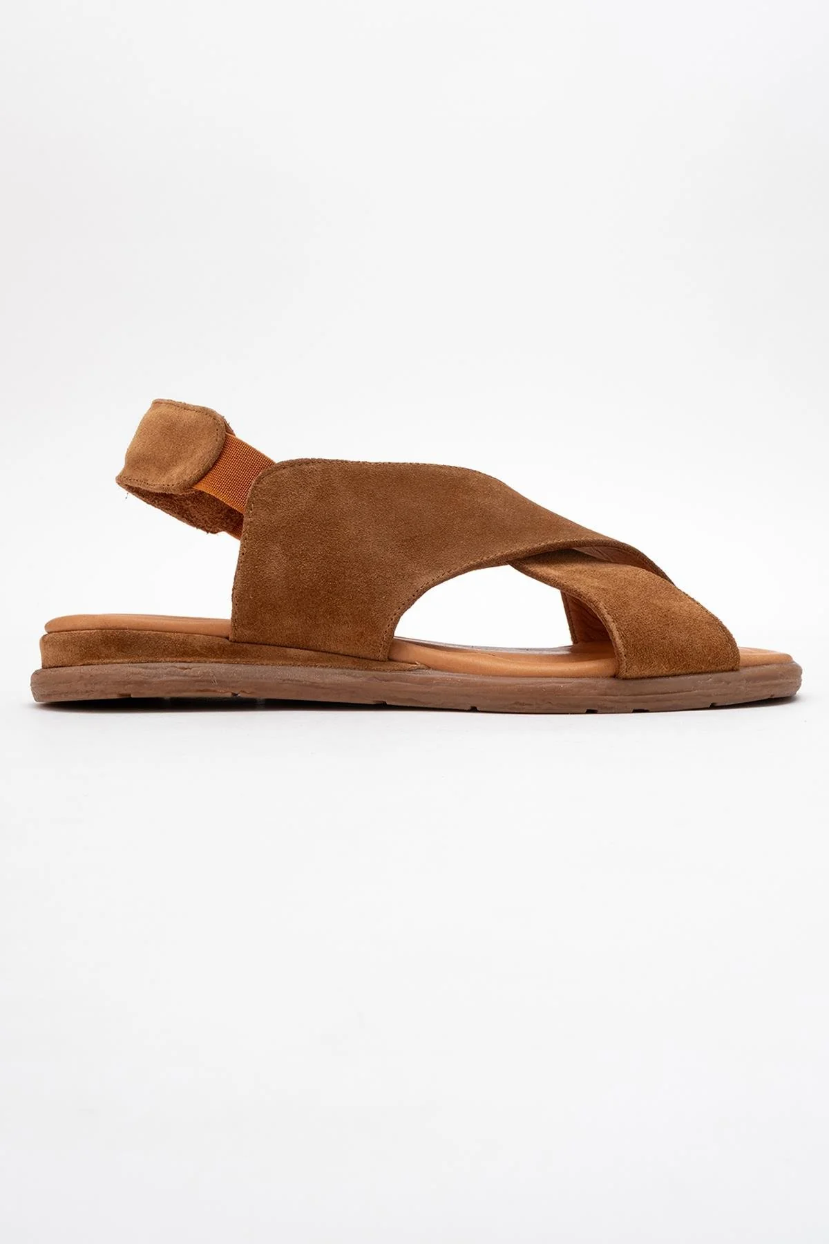 706 - Cognac Brown Leather Thong Sandals (Women) - Image 6
