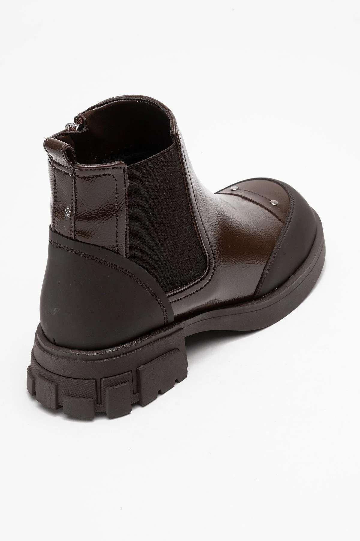 Albia - Brown Patent Boot (Women) - Image 5