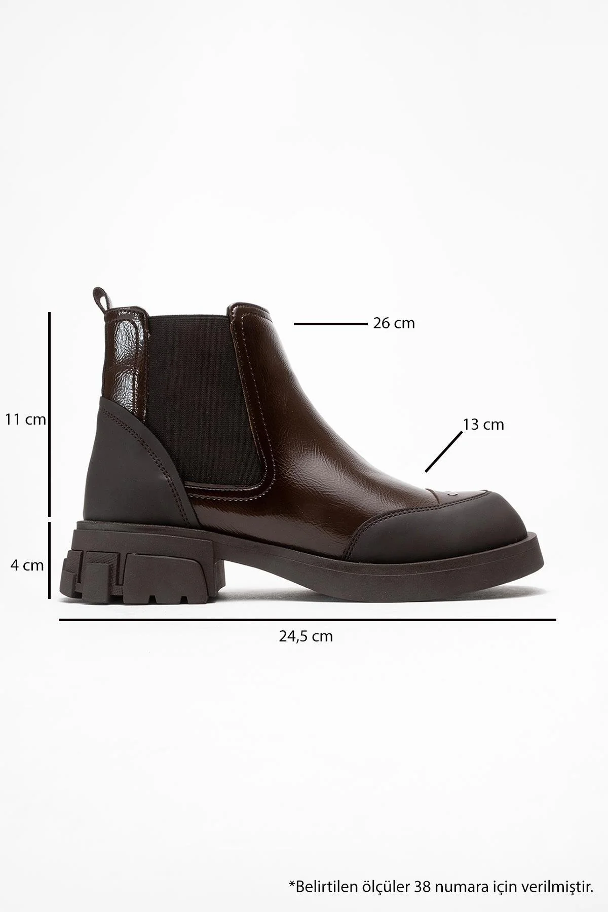 Albia - Brown Patent Boot (Women) - Image 6