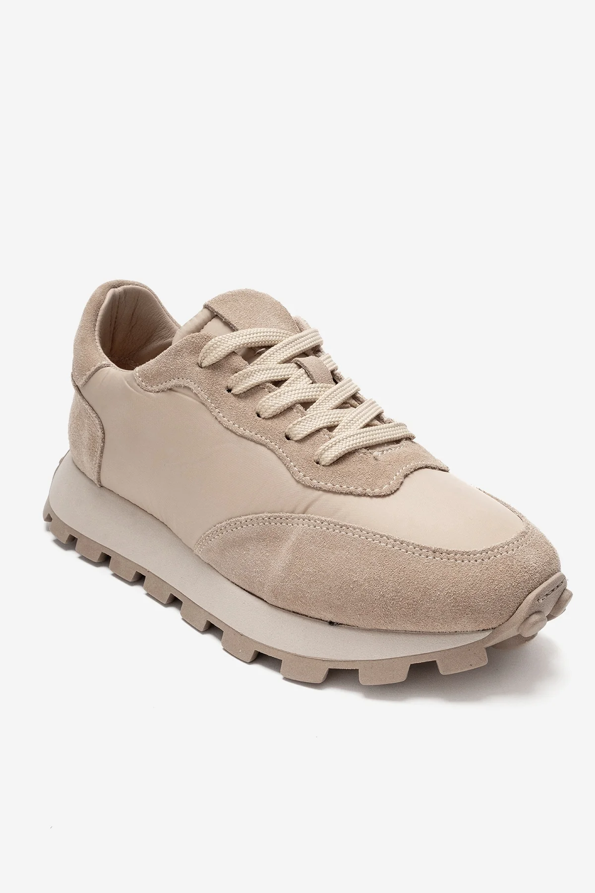AMANDA - Beige Genuine Leather Sneaker (Women) - Image 3