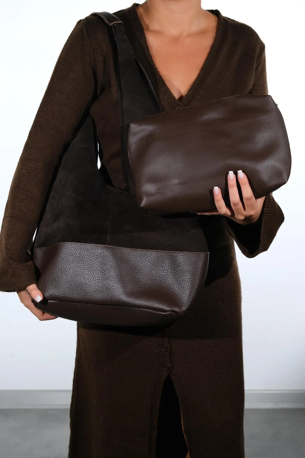AVOS - Brown Genuine Leather Shoulder Bag (Women) - Image 3
