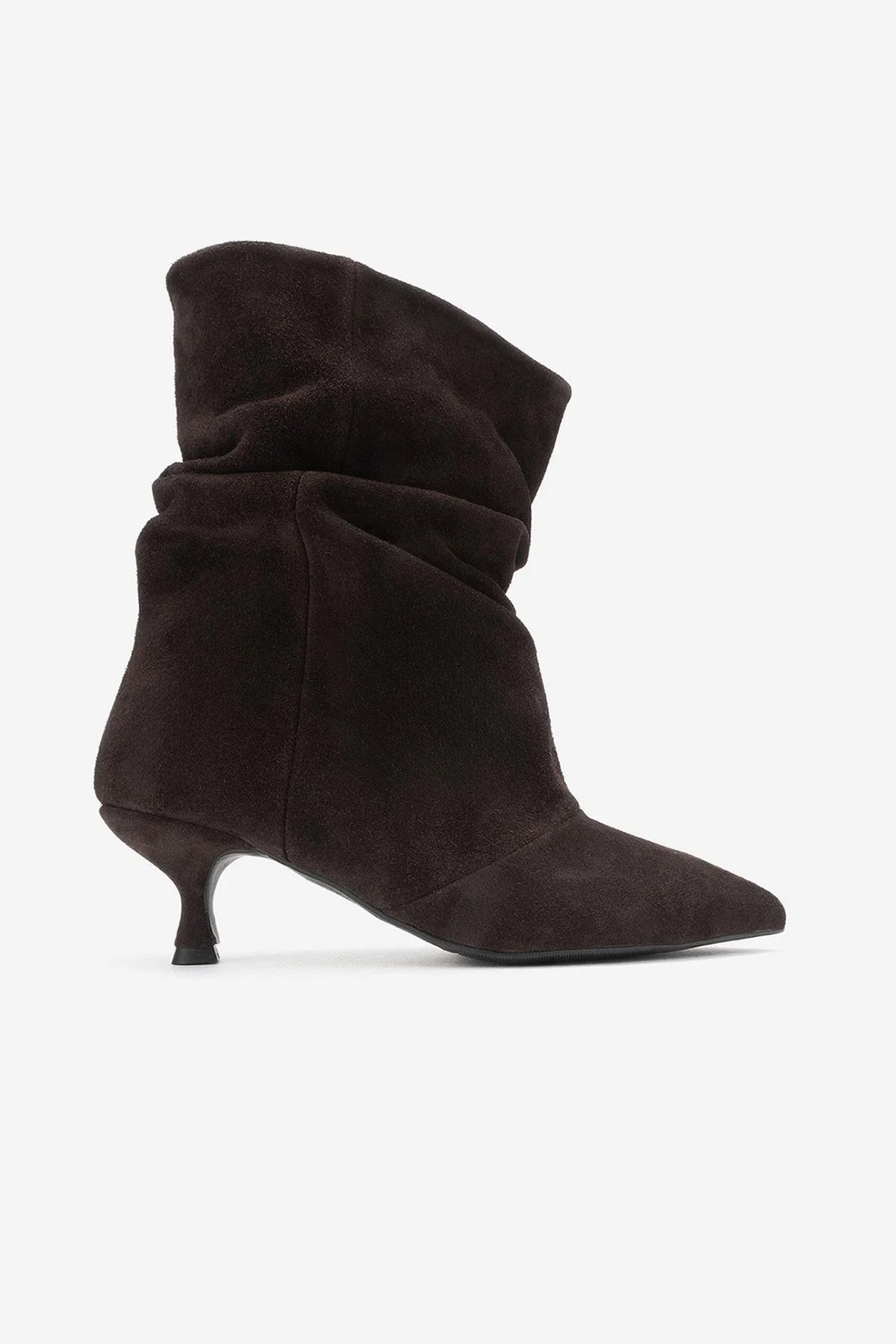 Balei - Brown Suede Genuine Leather Short Heel Boot (Women) - Image 7