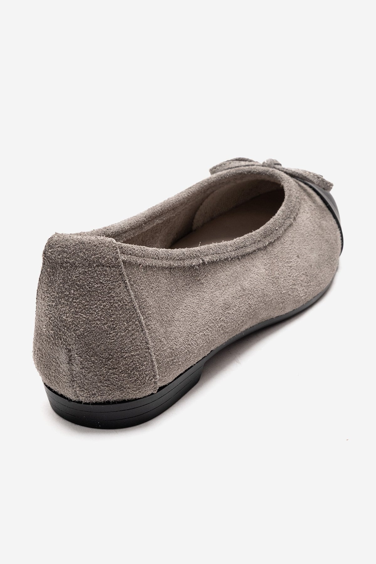 BOLEO - Gray Genuine Leather Ballet Flat (Women) - Image 5