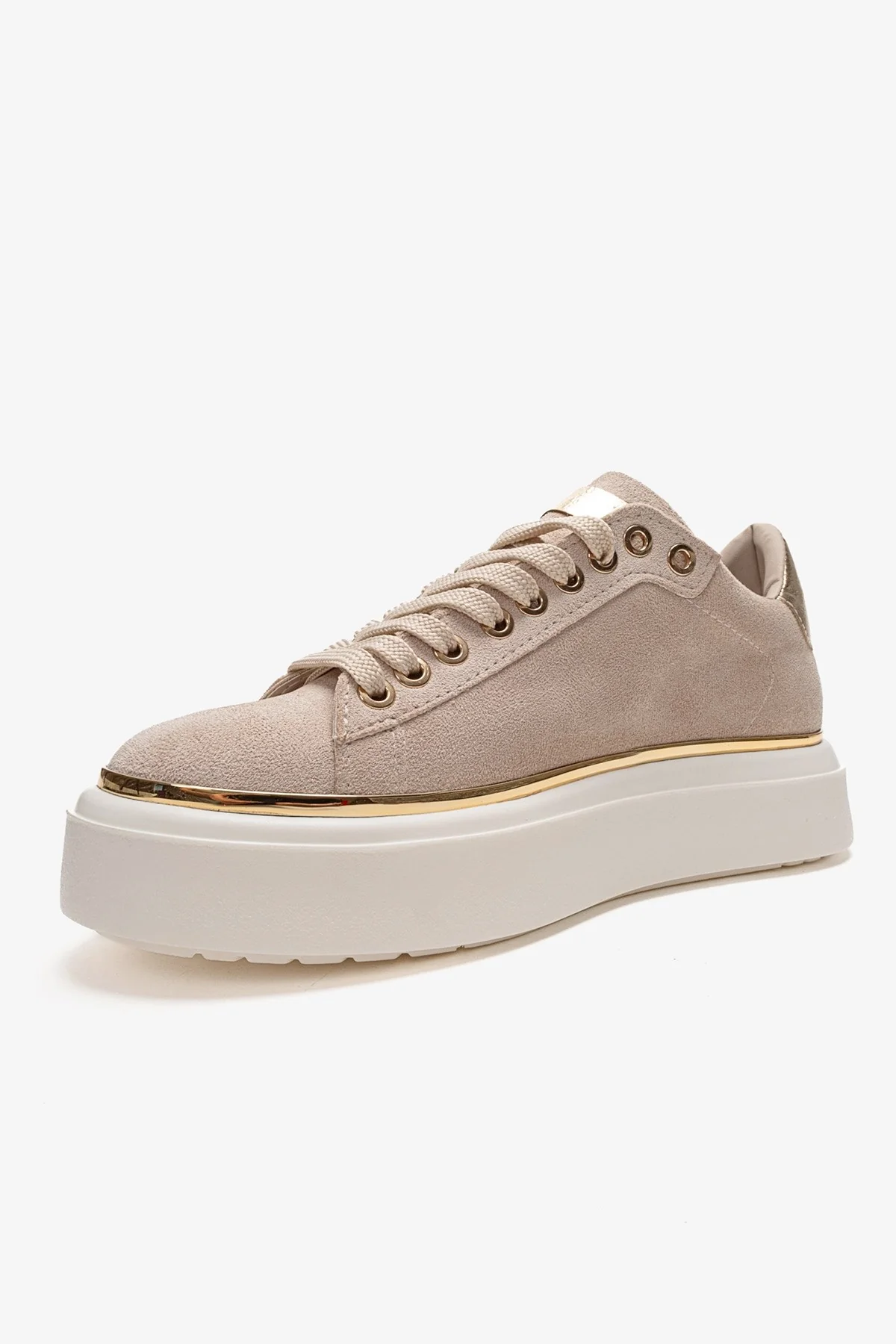 BORENA - Beige Platform Sneaker (Women) - Image 6