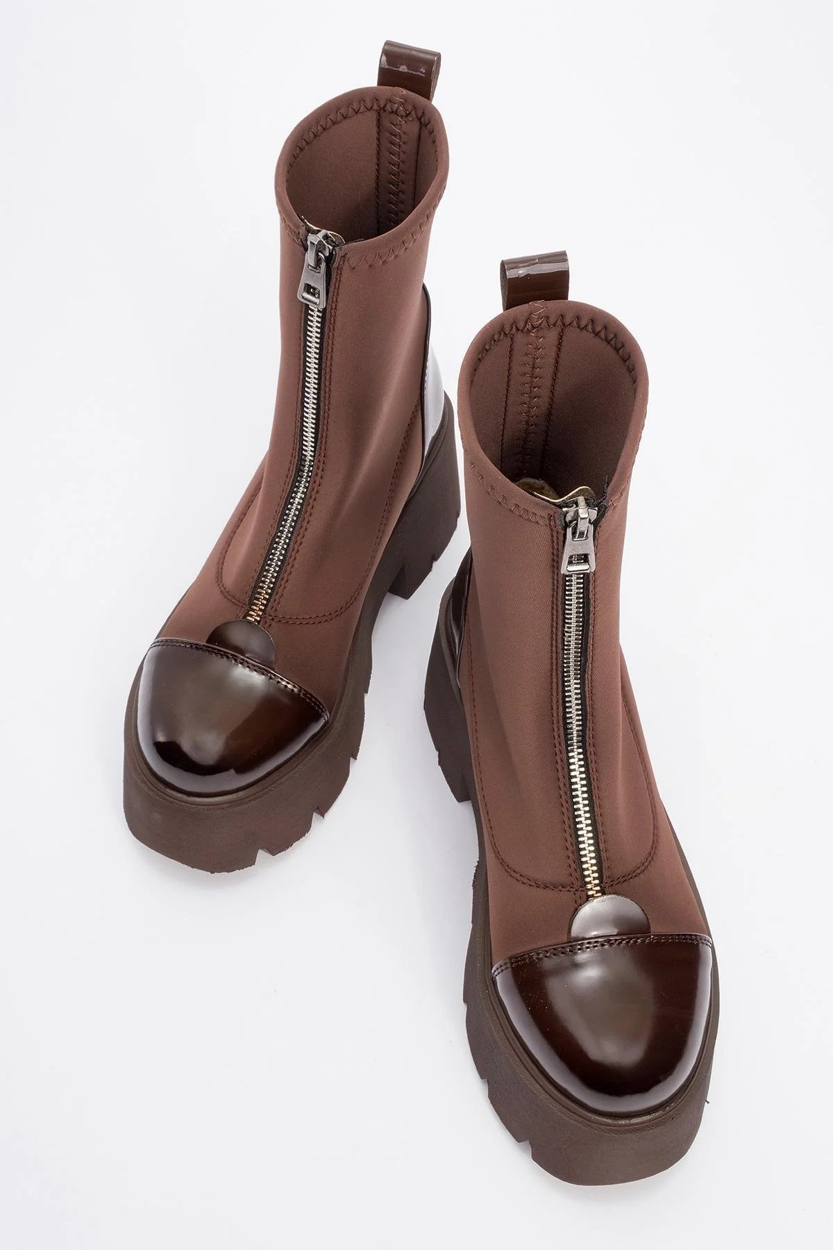 Bray Brown Patent Chunky Boot (Women) - Image 2