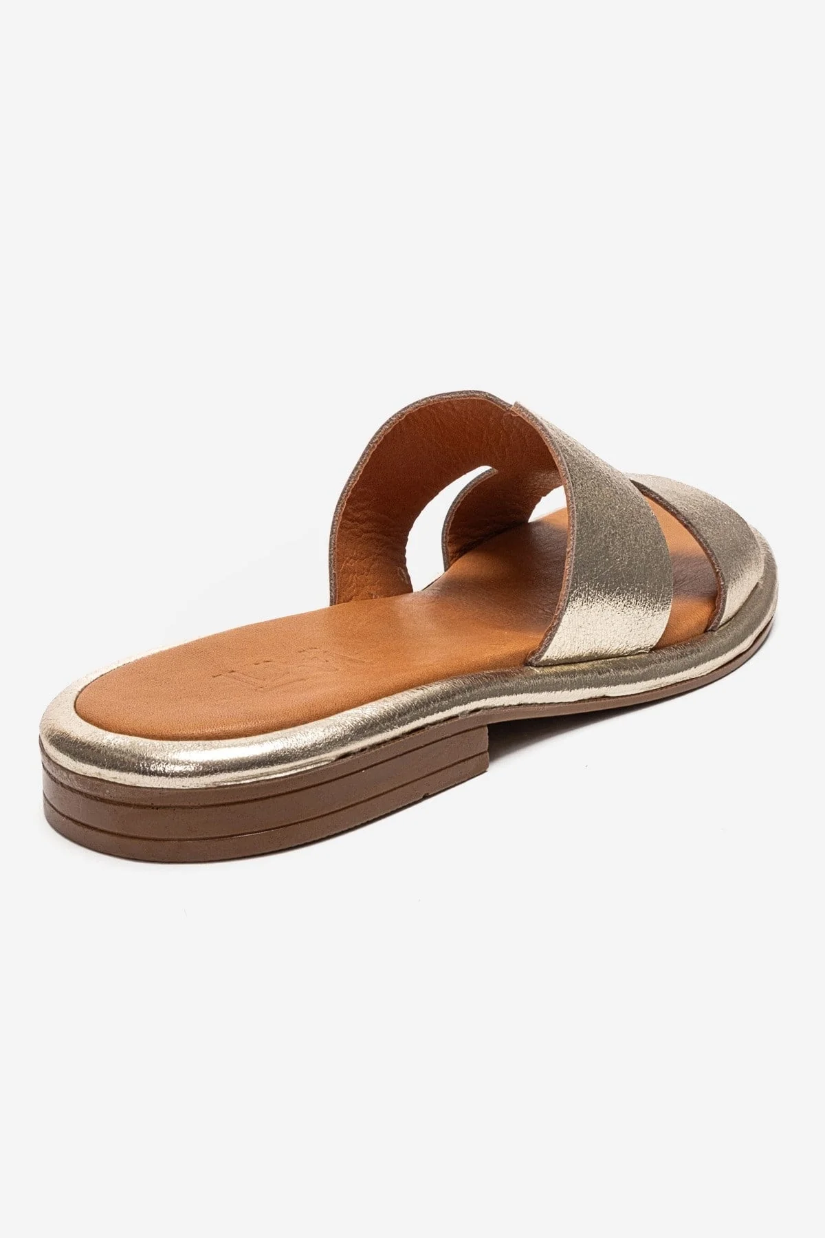BRIO - Gold Genuine Leather Slide (Women) - Image 5