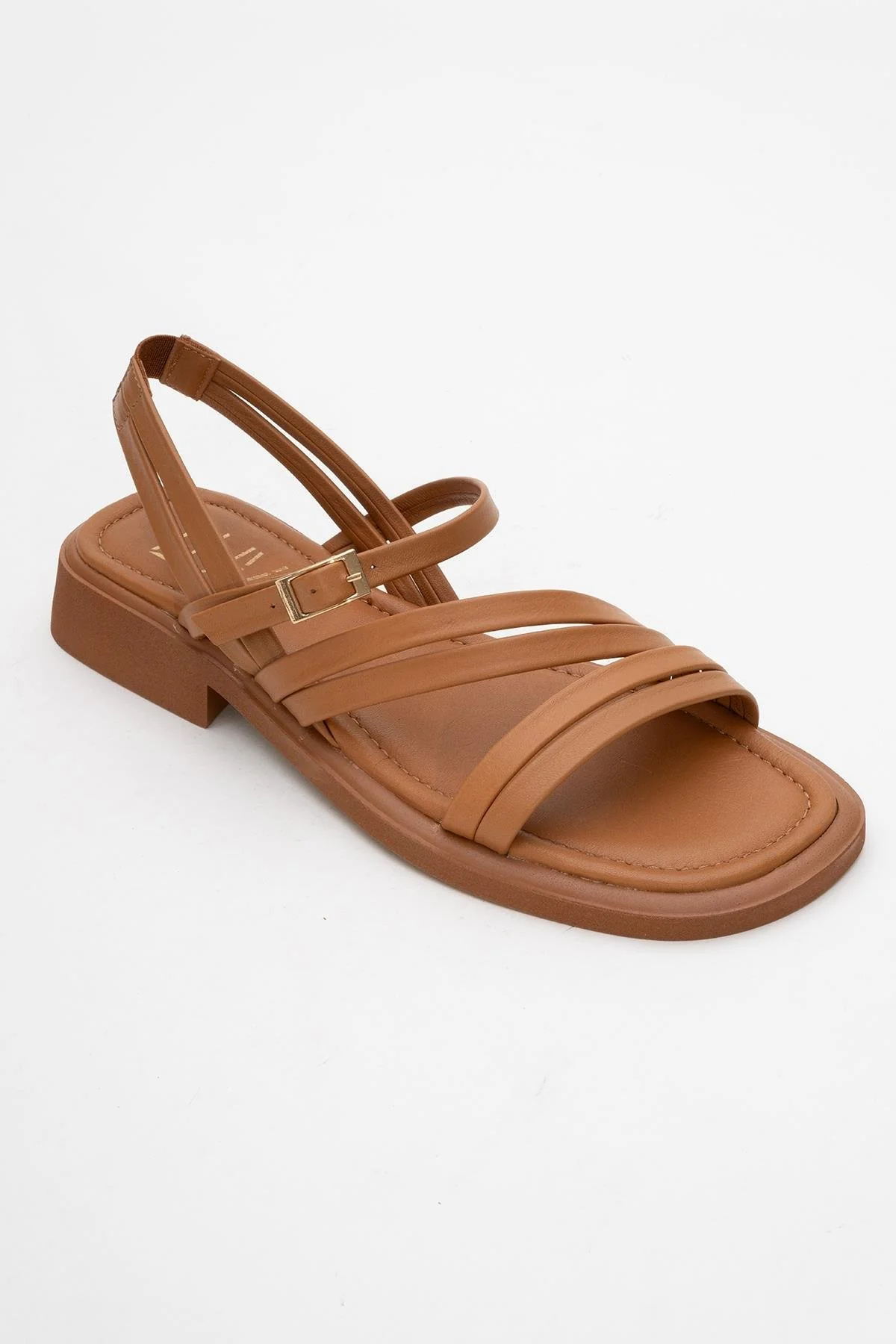 Cesar - Cognac Brown Leather Sandals (Women) - Image 3