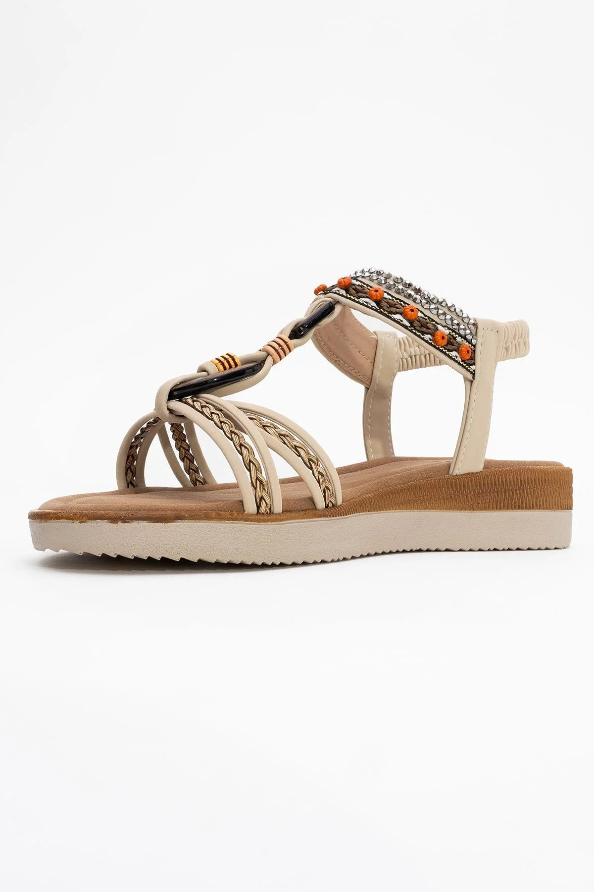 CHER Beige Braided Strap Sandal (Women) - Image 4