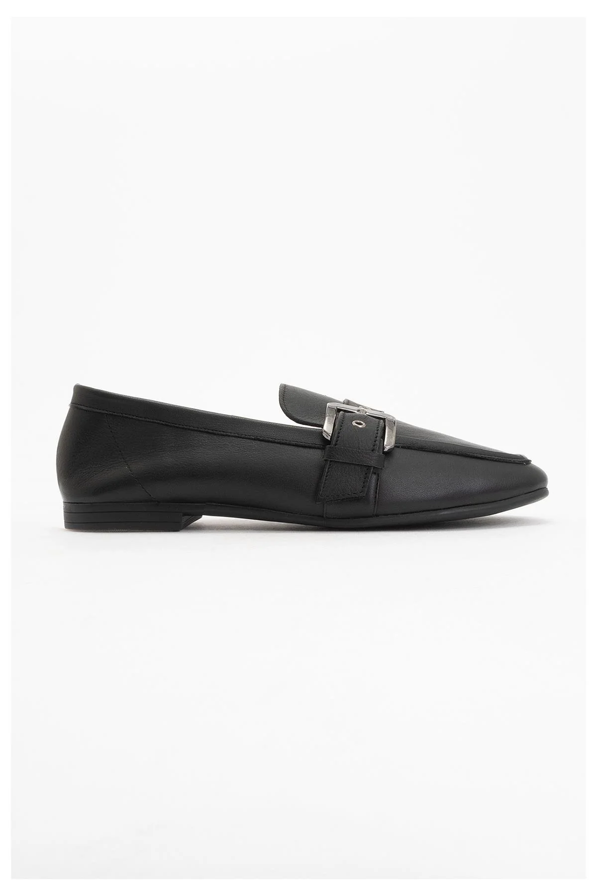 Clarion - Black Leather Loafers (Women) - Image 5