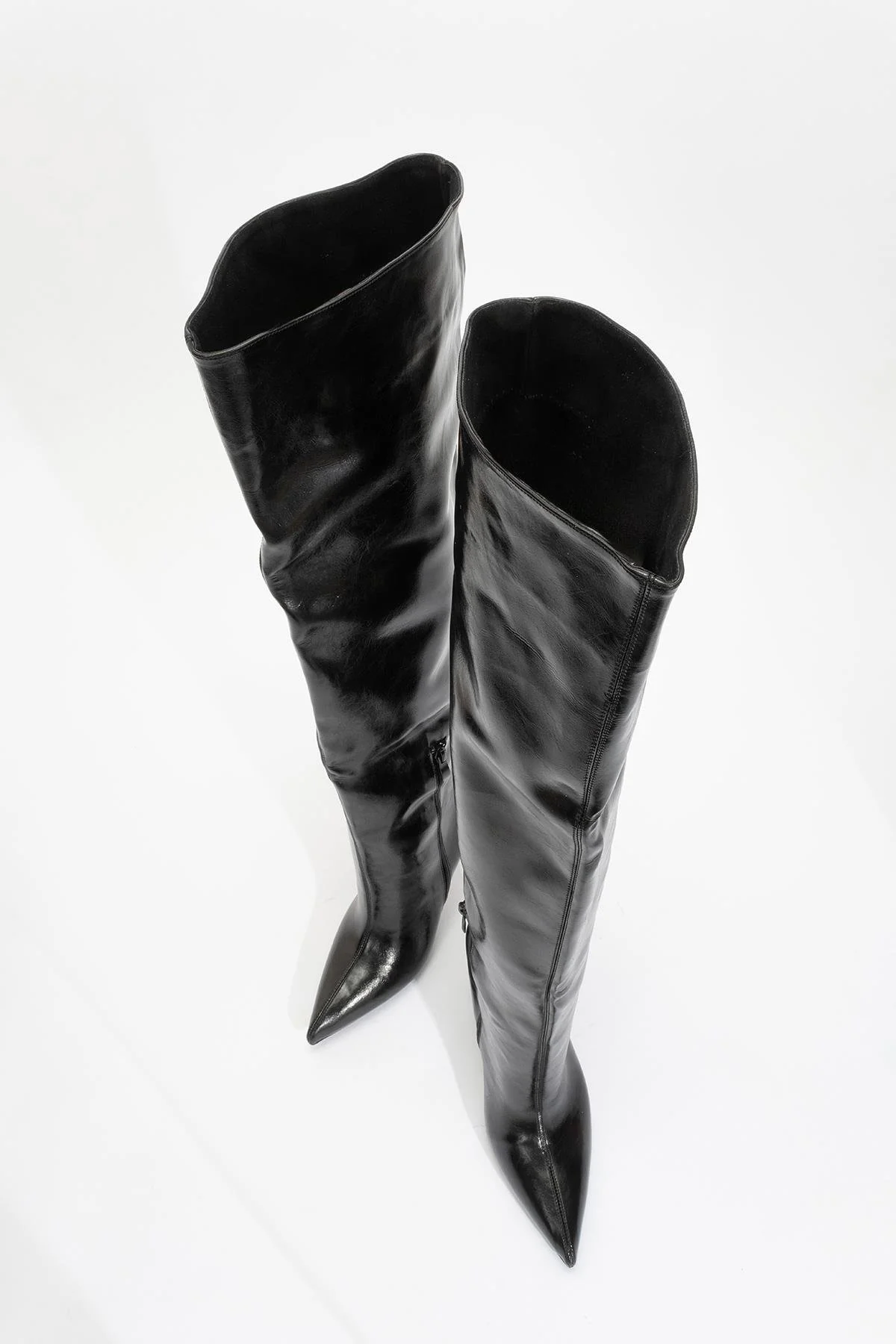 Cleja - Black Slim Heel Over-The-Knee Boot (Women) - Image 3