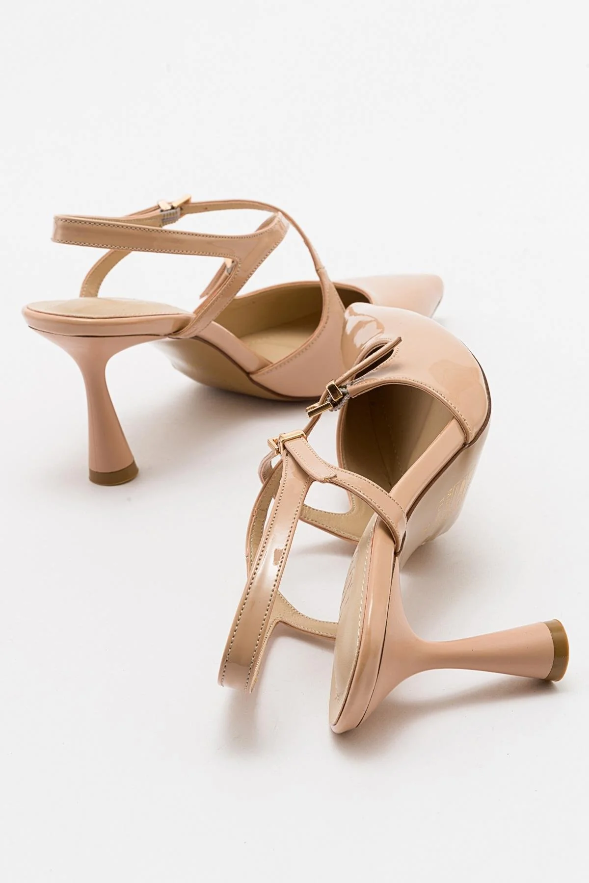 Coje - Beige Patent Pointed Toe Stiletto Pump (Women) - Image 2