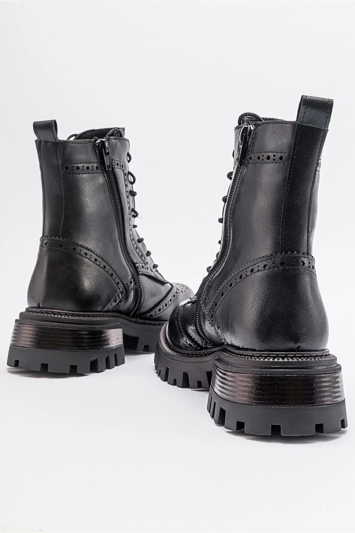 Coralo Black Lace‑Up Combat Boot (Women) - Image 5