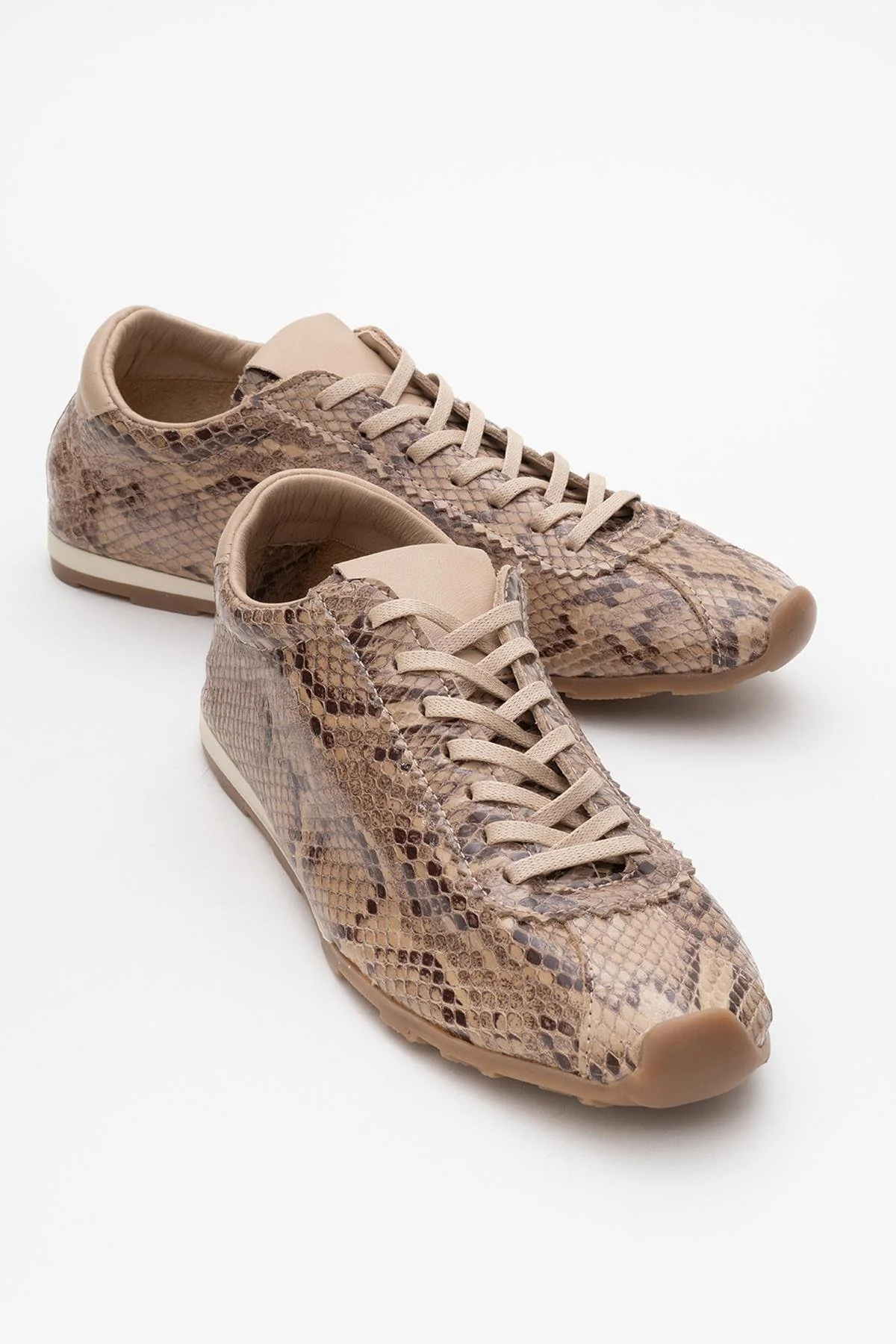 Crea - Light Brown Leather Sneakers (Women)