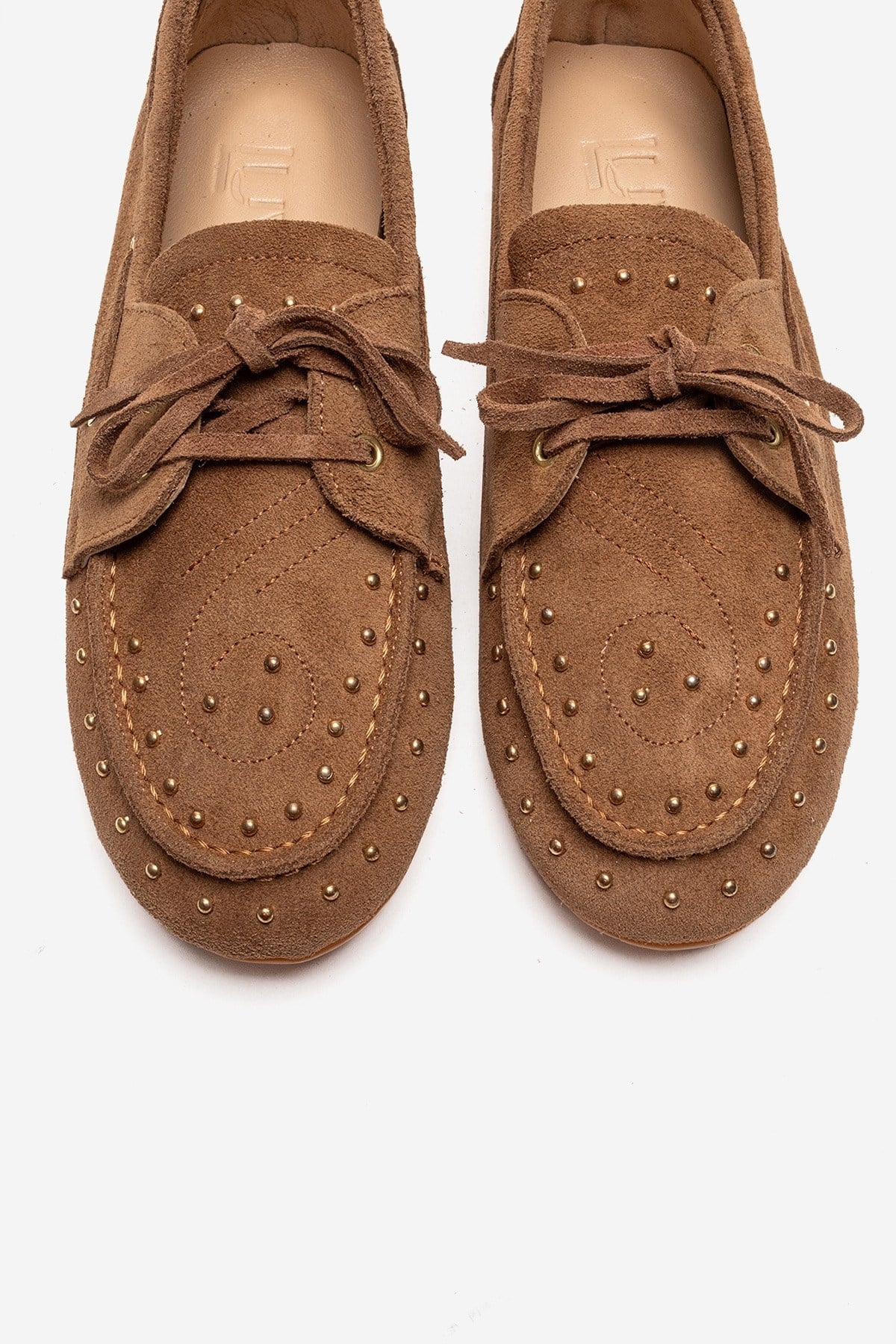 CUESTA - Taupe Genuine Leather Loafer Shoe (Women) - Image 2