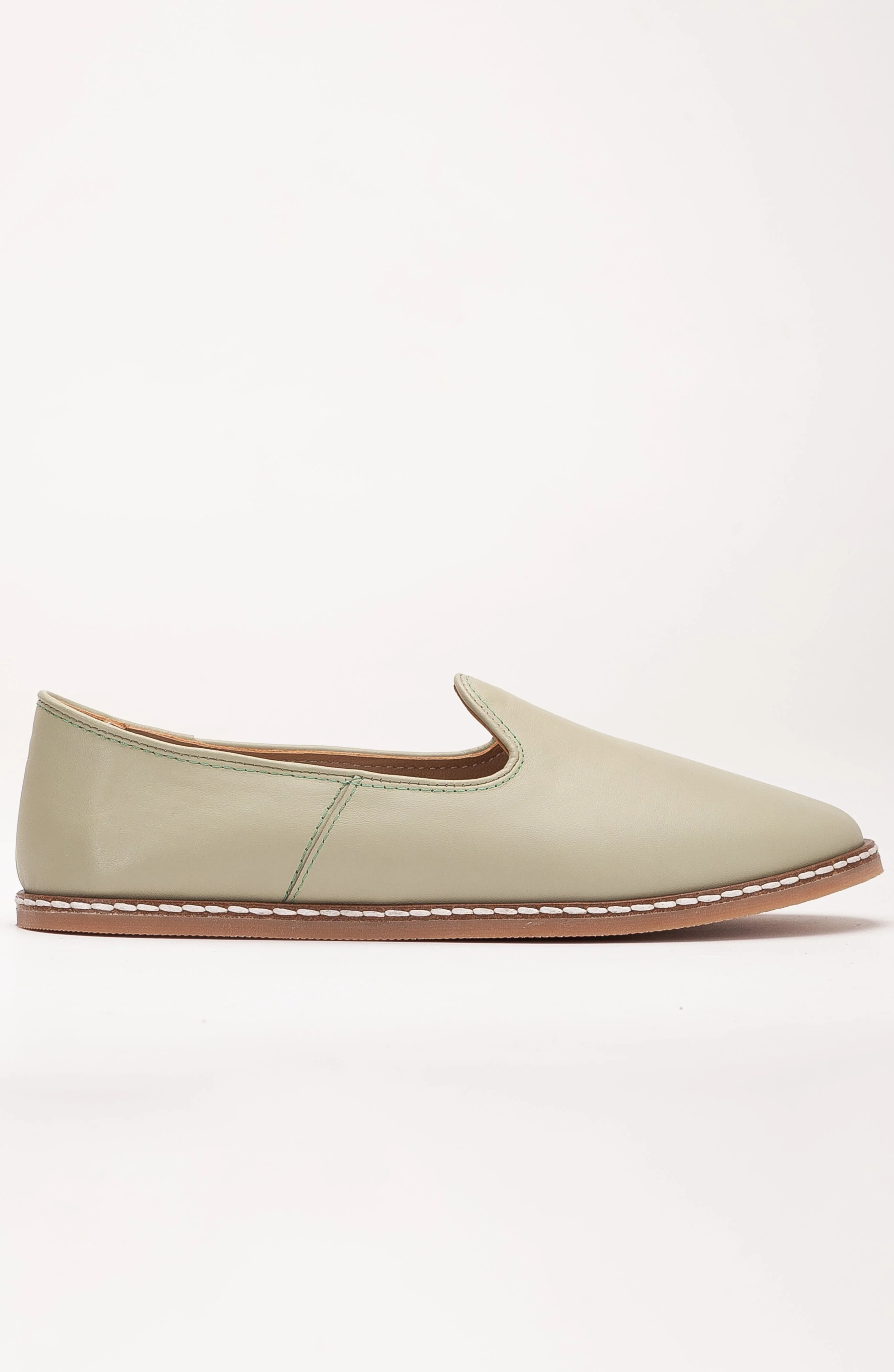 Dalya - Sage Green Leather Slip On (Women)
