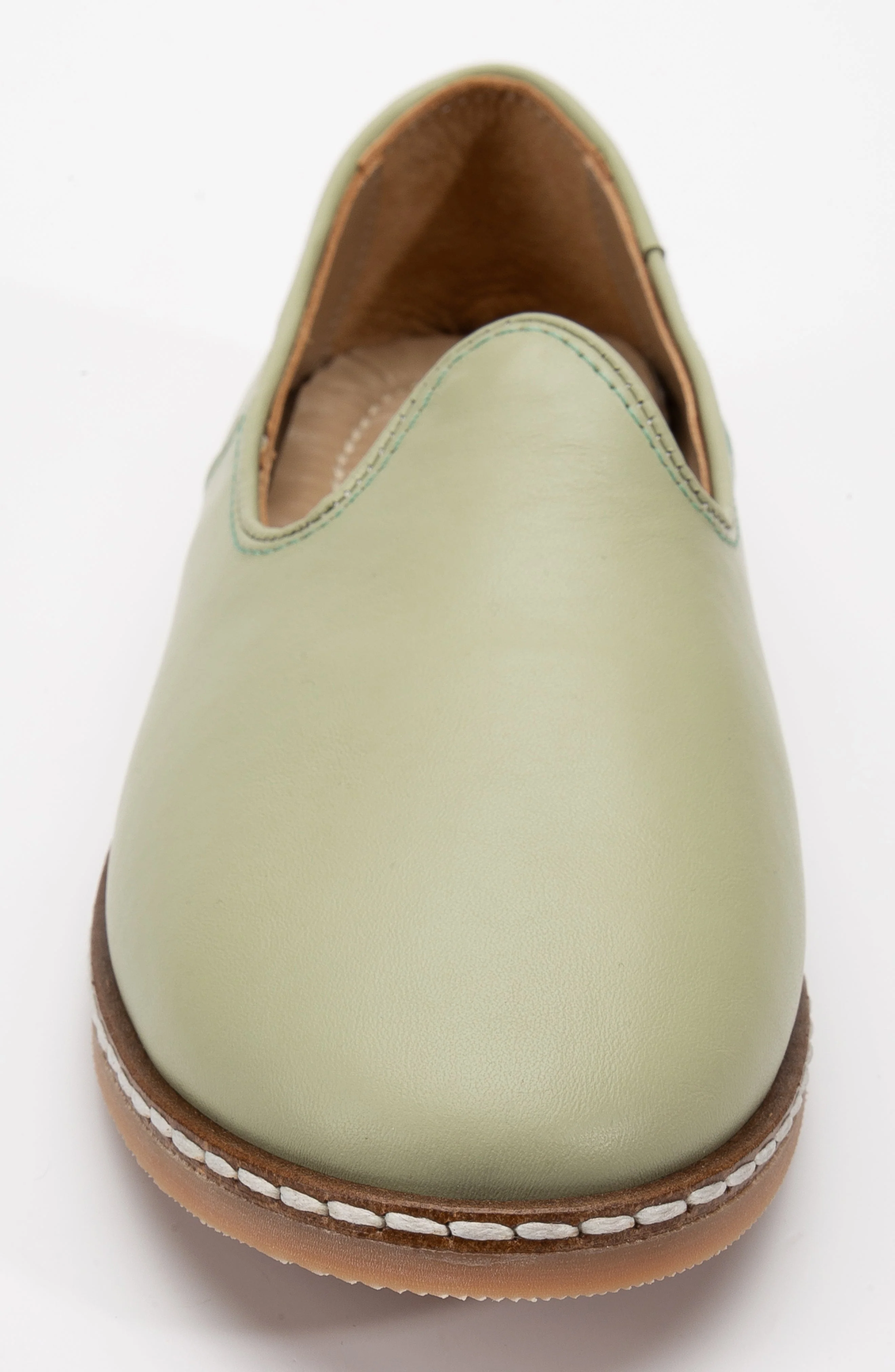 Dalya - Sage Green Leather Slip On (Women) - Image 6