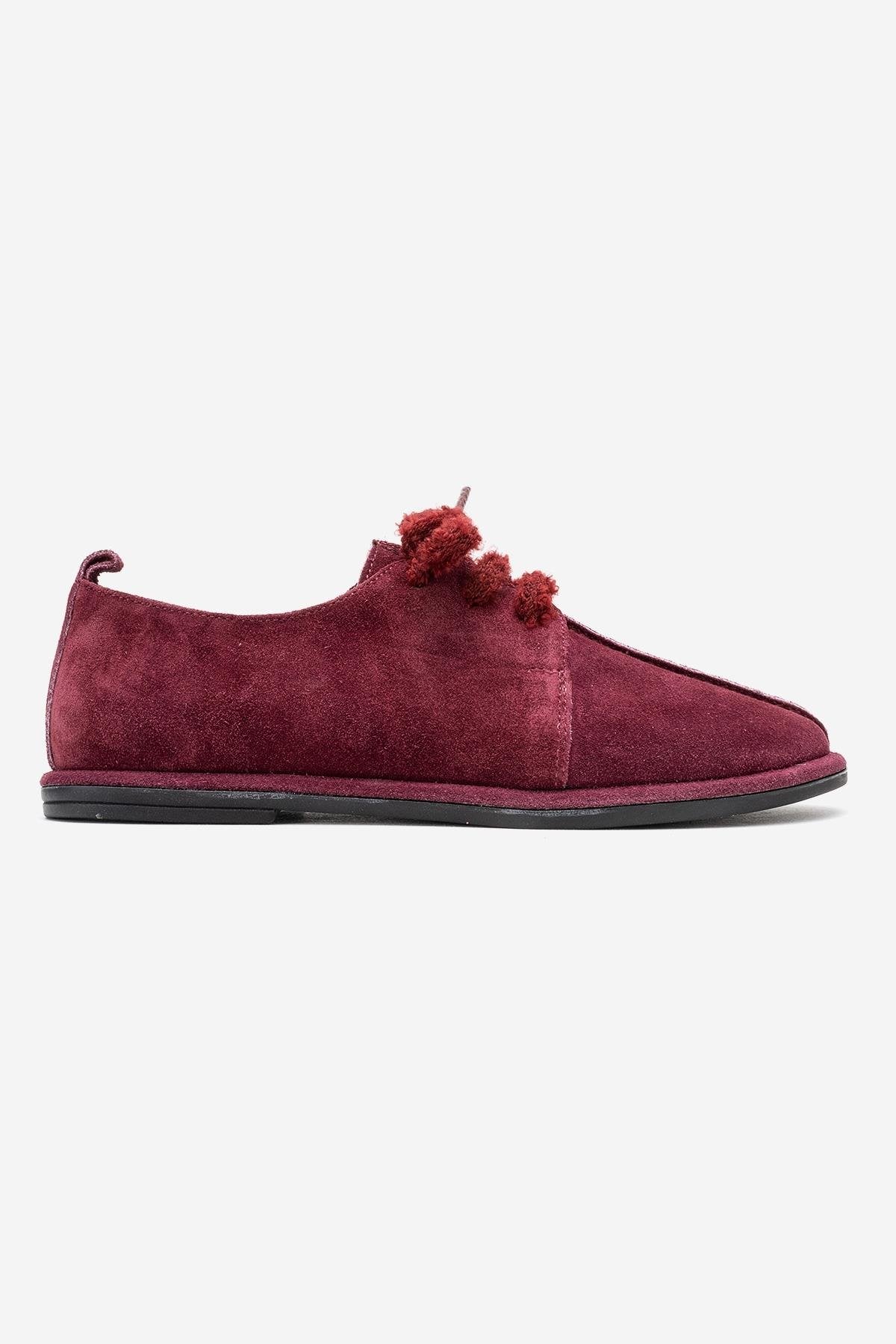 Denora - Burgundy Suede Genuine Leather Casual Shoe (Women) - Image 6