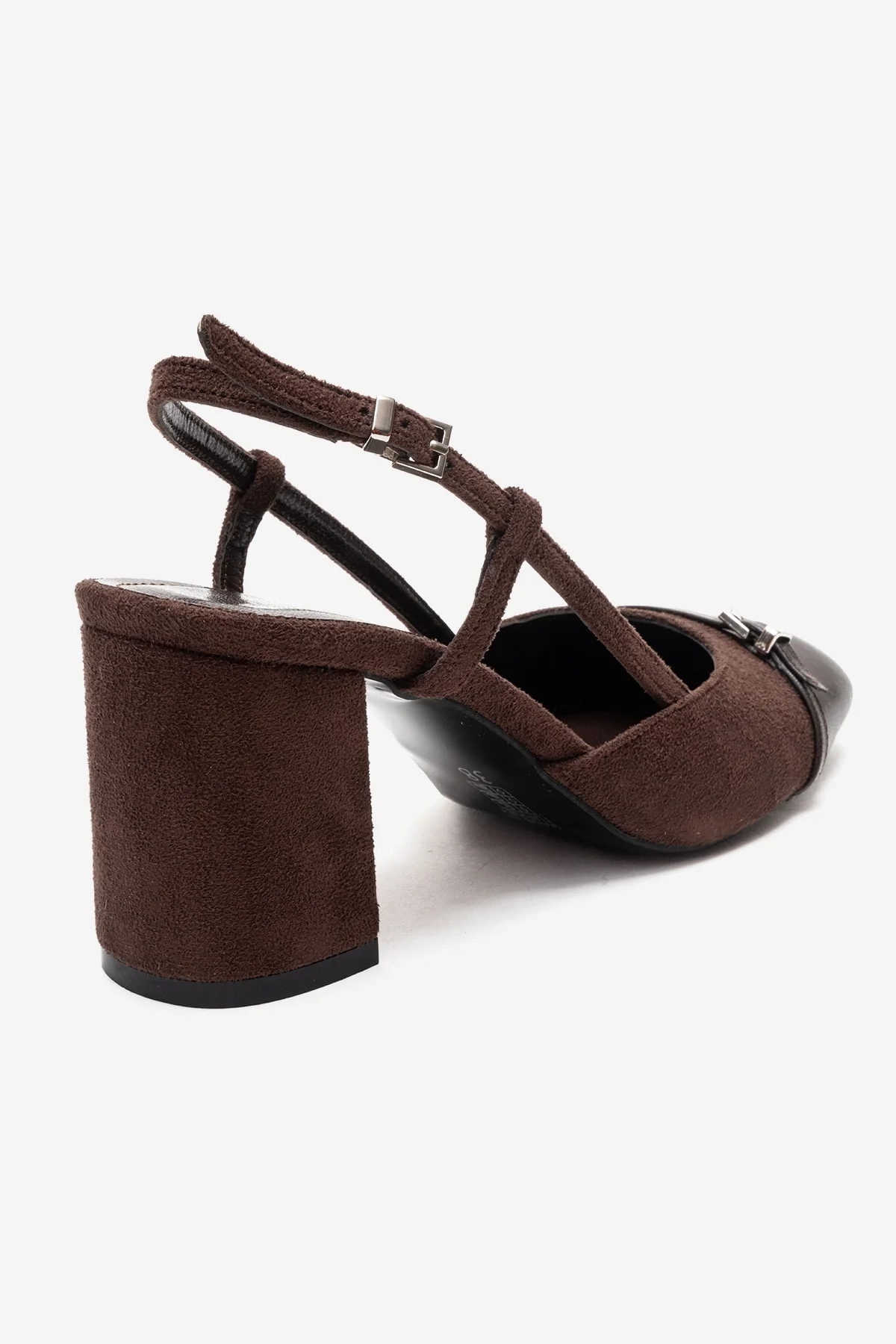 DESIA - Brown Block Heel Shoe (Women) - Image 5