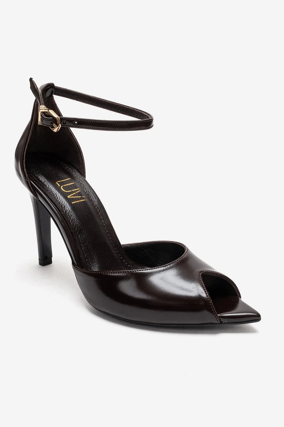 DONA - Cognac Genuine Leather Stiletto Pump (Women) - Image 3