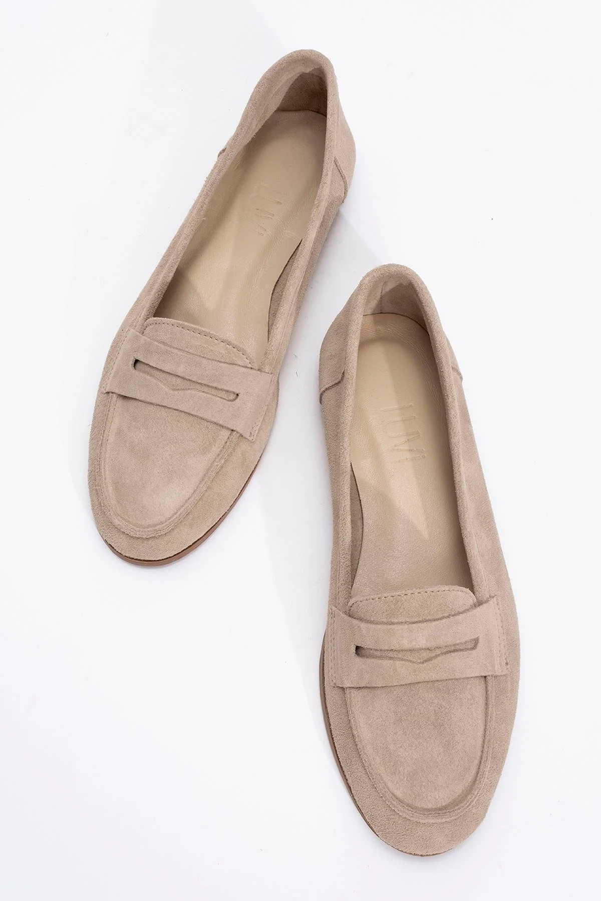 Dorothy - Beige Suede Leather Loafers - Image 2