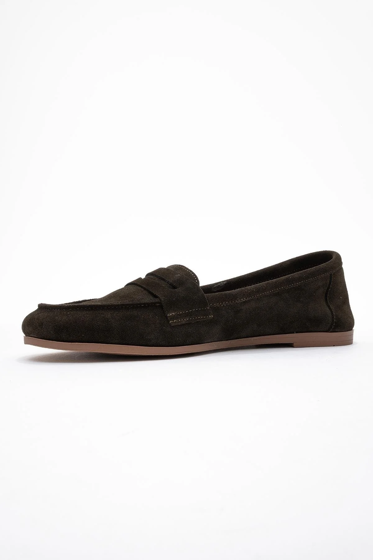 Dorothy - Dark Green Suede Leather Loafers (Women) - Image 4