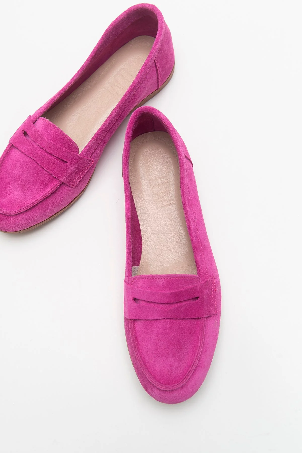 Dorothy - Fuchsia Suede Leather Loafers - Image 2