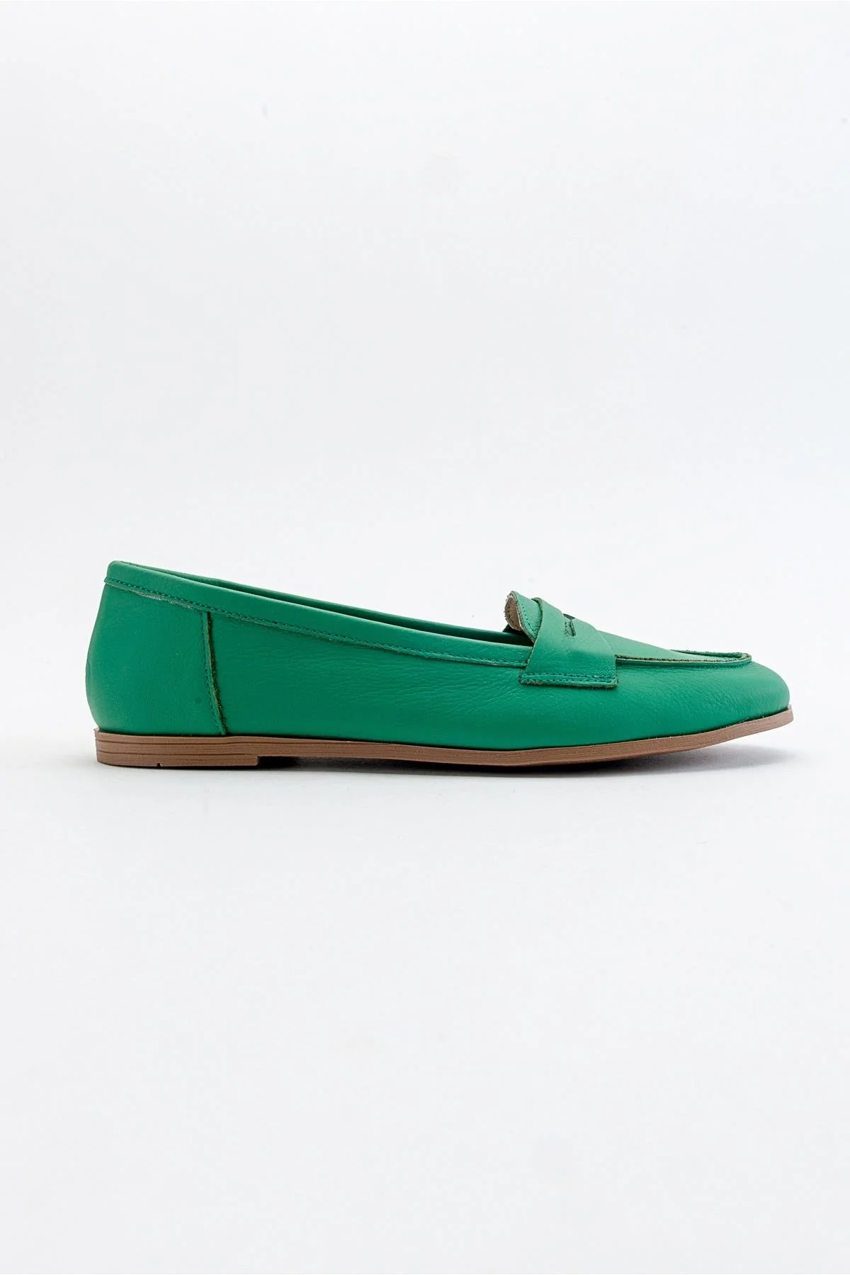 Dorothy - Green Leather Loafers - Image 6
