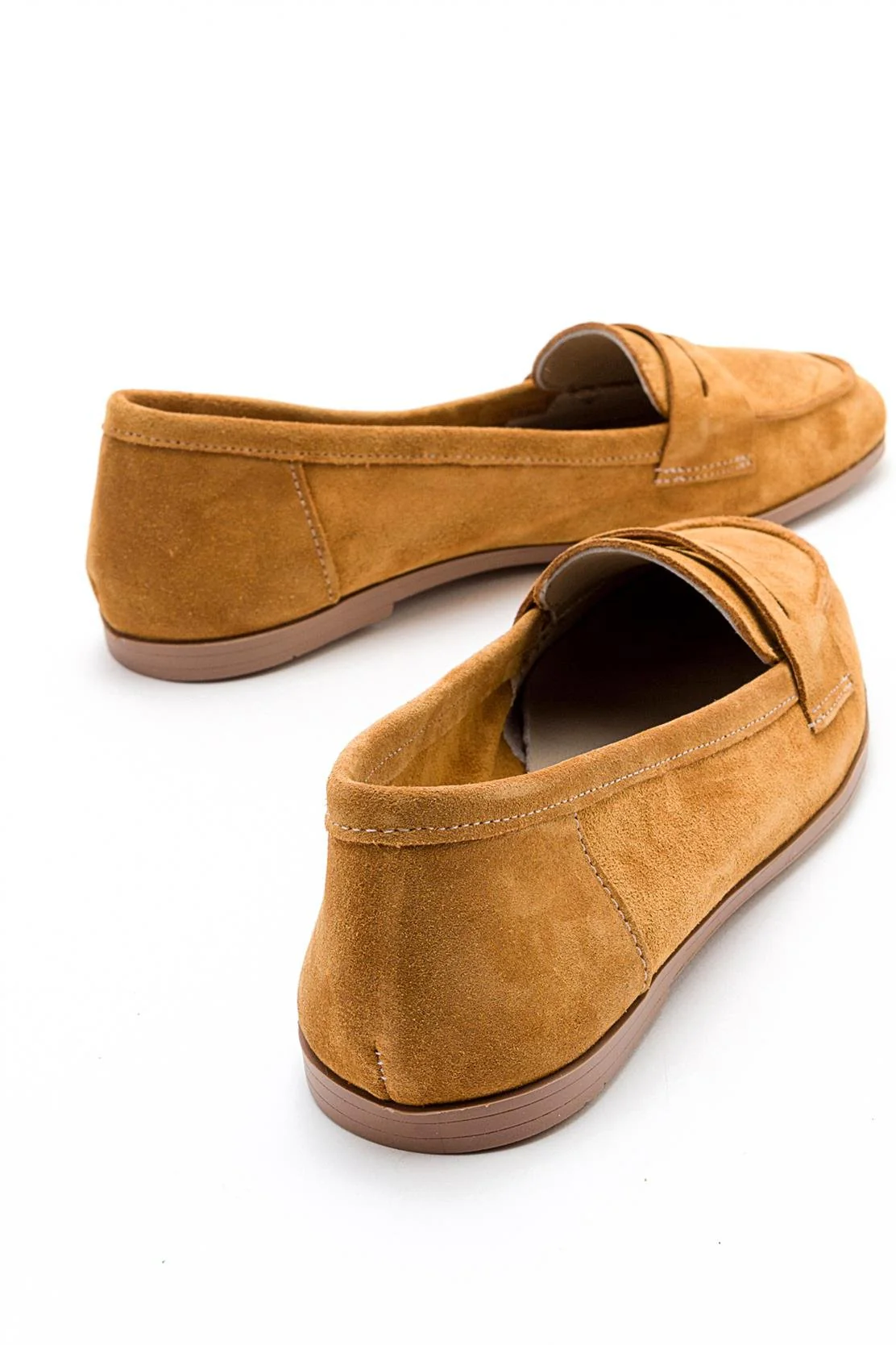 Dorothy - Mustard Suede Leather Loafers - Image 3