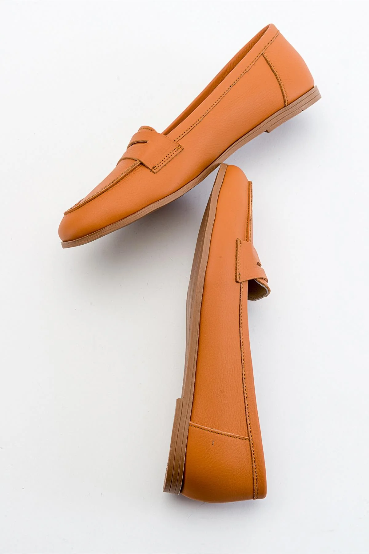 Dorothy - Orange Leather Loafers - Image 5