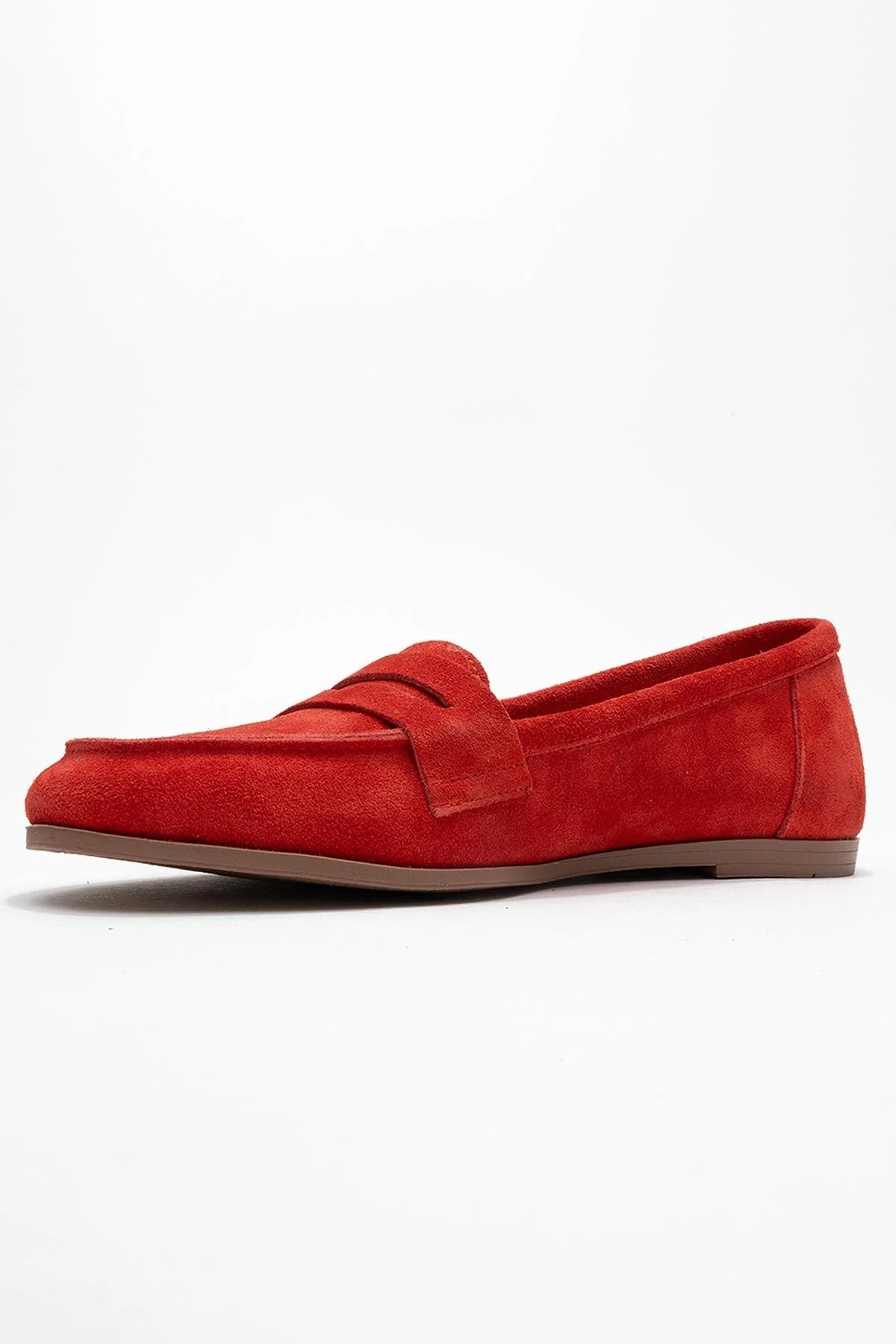 Dorothy - Red Suede Leather Loafers (Women) - Image 4