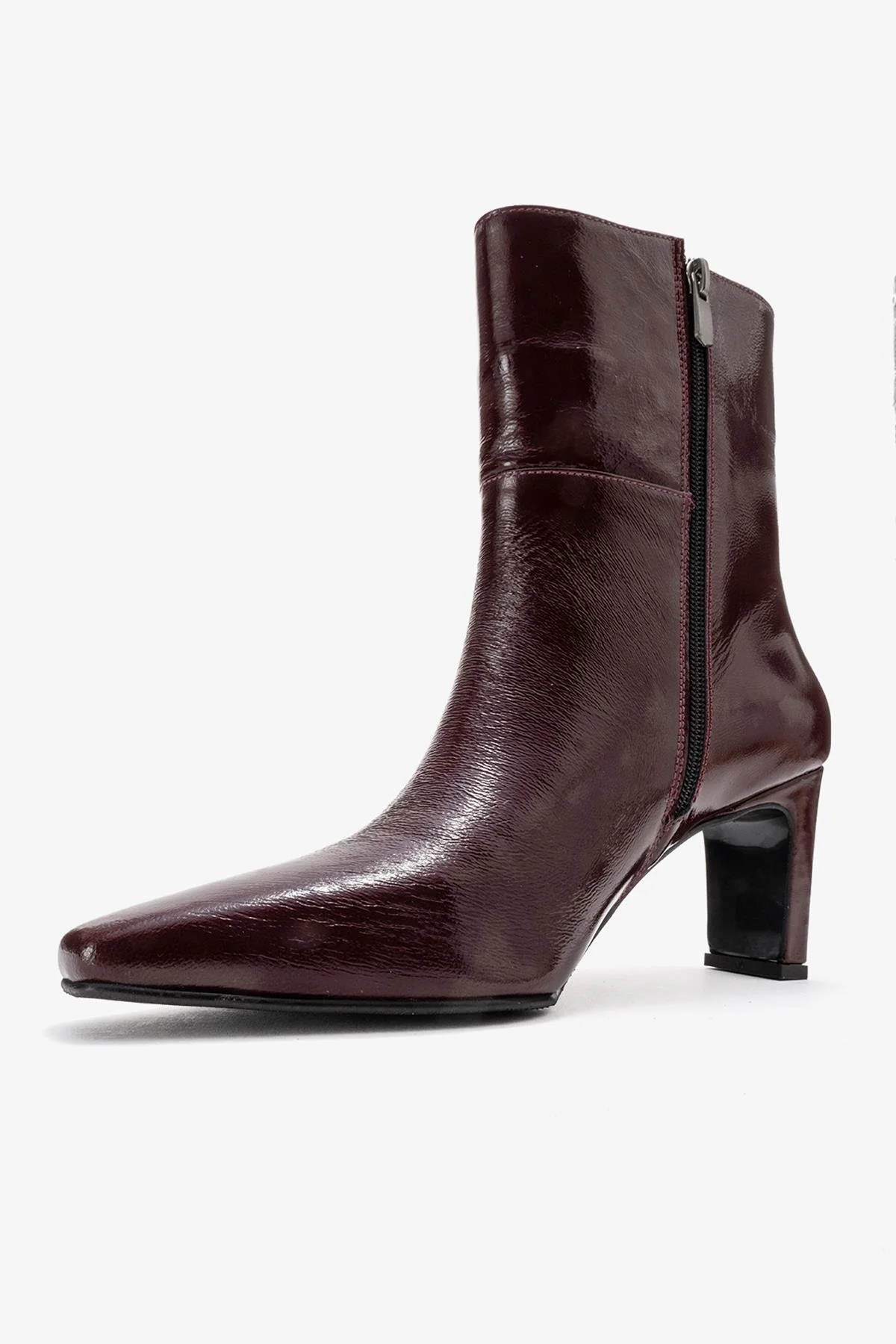 Kyoto - Burgundy Genuine Leather Block Heel Boot (Women) - Image 4