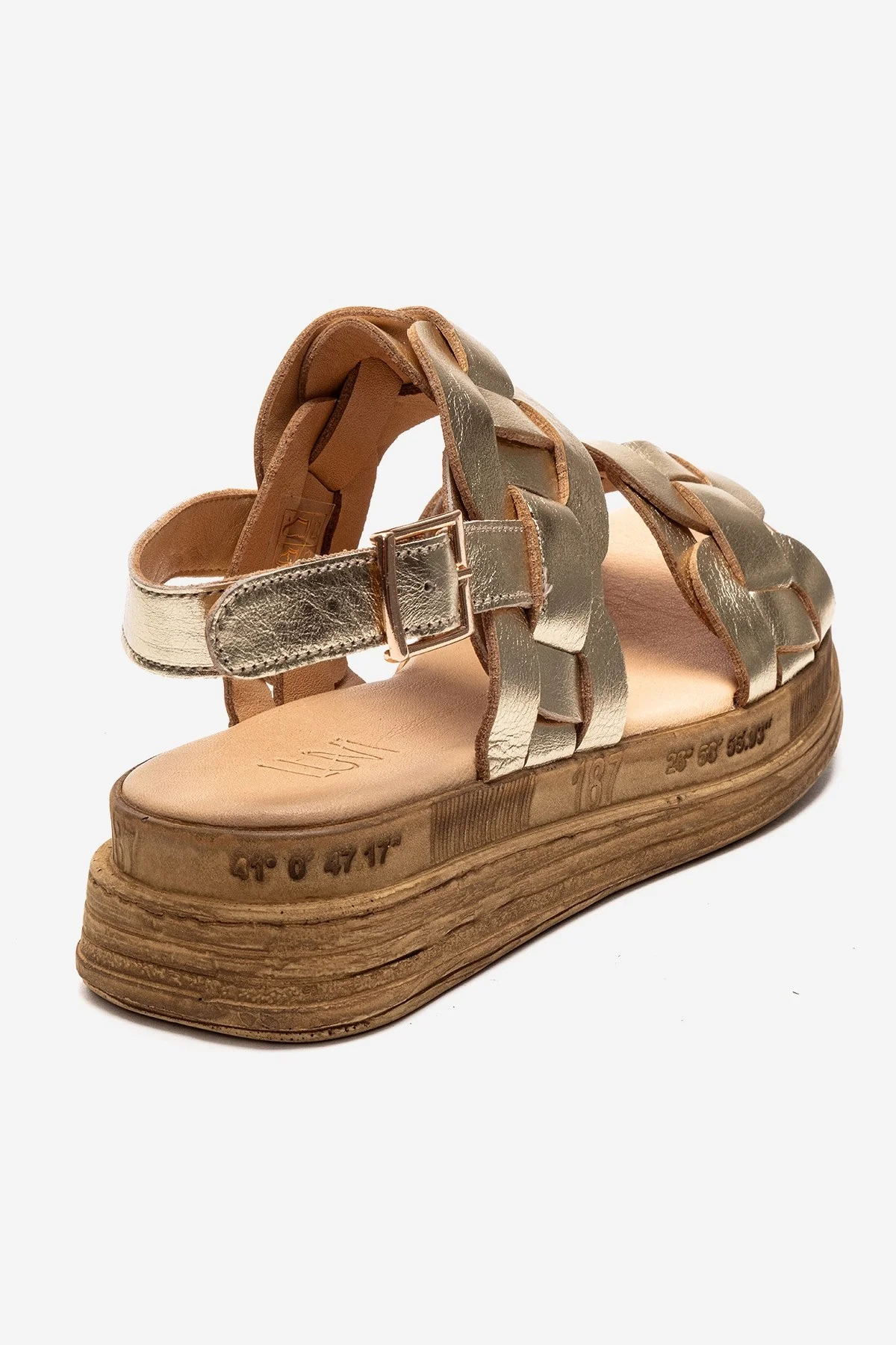 ELVORO - Gold Genuine Leather Sandal (Women) - Image 5