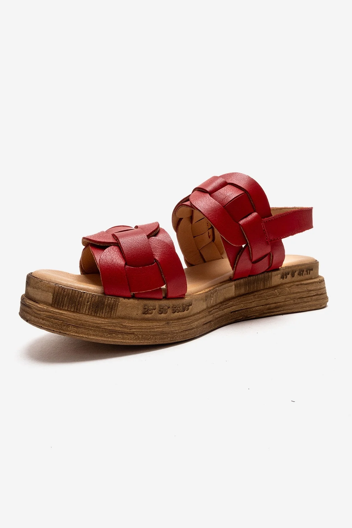 ELVORO - Red Genuine Leather Sandal (Women) - Image 6