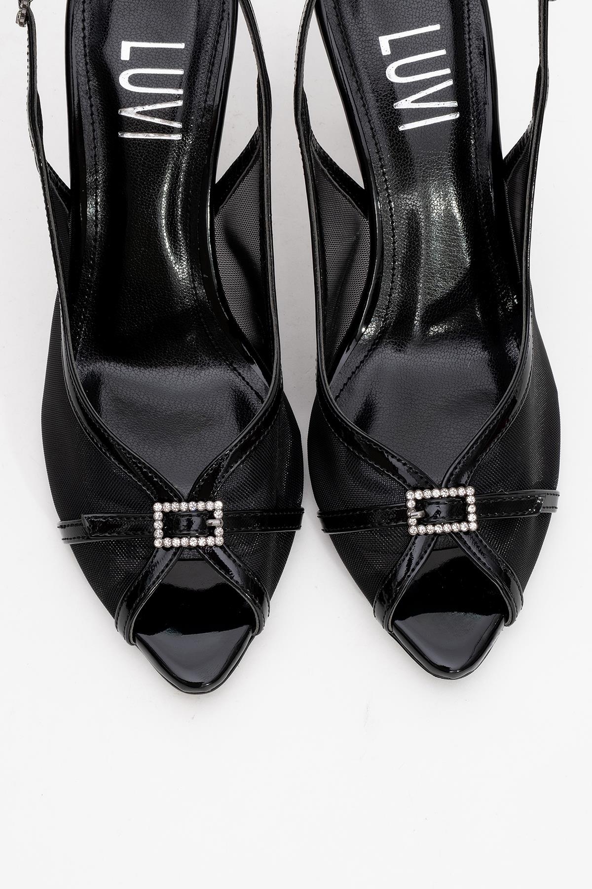Elyse - Black High-Heel Evening Shoe (Women) - Image 2