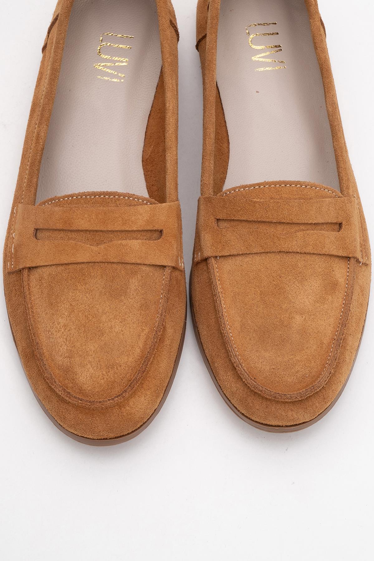 F02 - Cognac Genuine Leather Loafer Shoe (Women) - Image 2