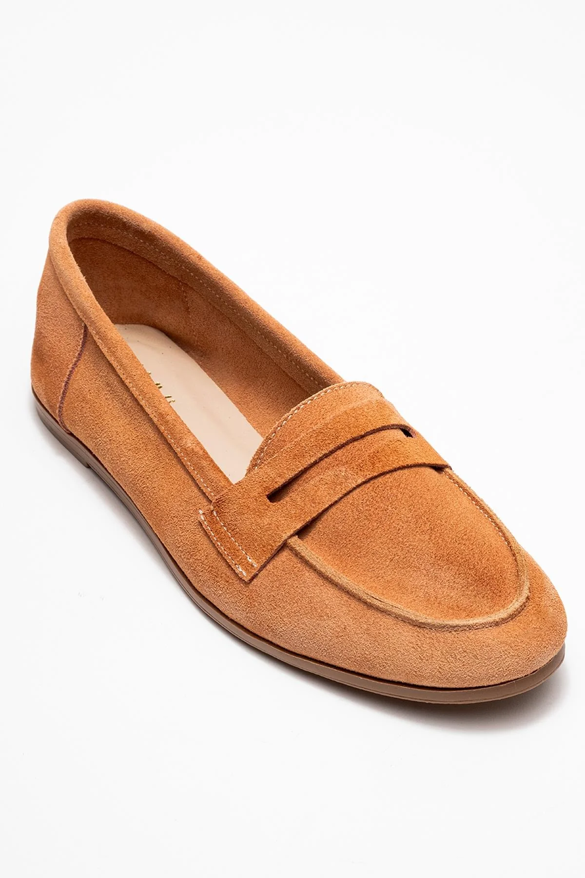 F02 - Honey Suede Genuine Leather Loafer (Women) - Image 3