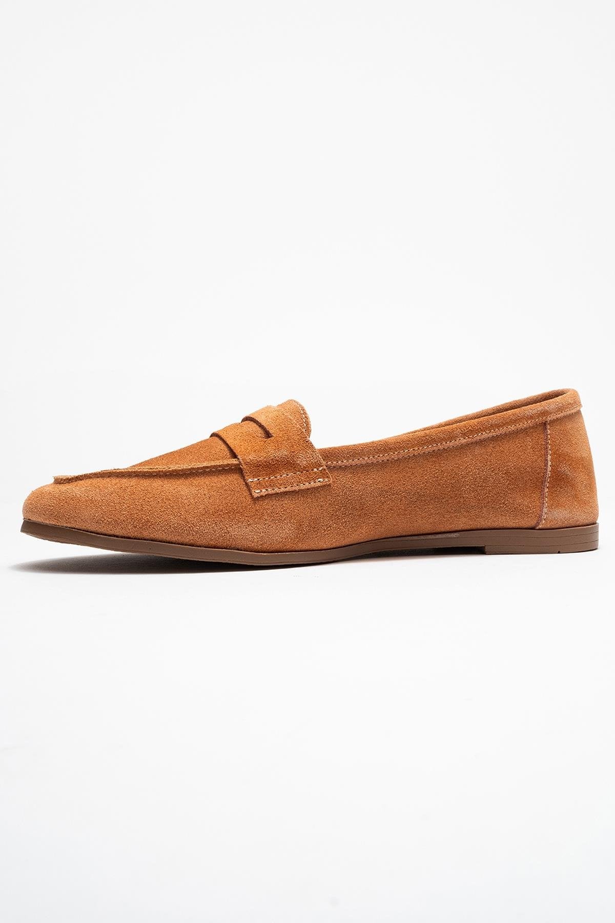 F02 - Honey Suede Genuine Leather Loafer (Women) - Image 4