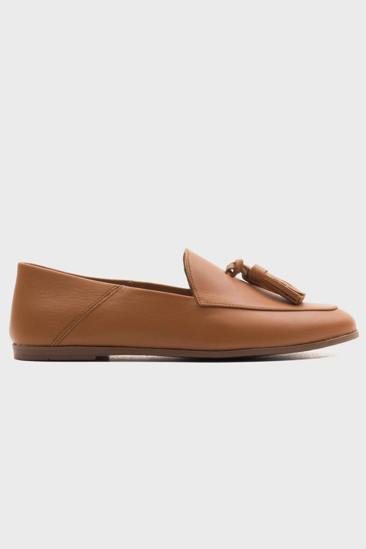 F04 - Cognac Genuine Leather Tassel Loafer (Women) - Image 5