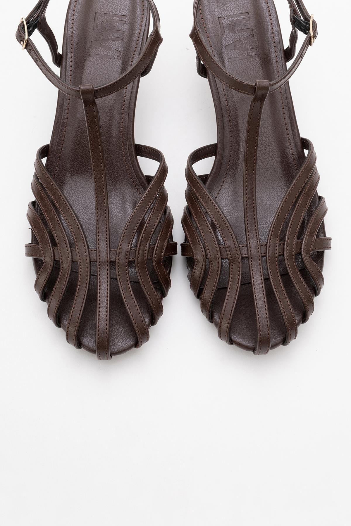 Felip - Brown Strappy Low Heel Sandal (Women) - Image 2