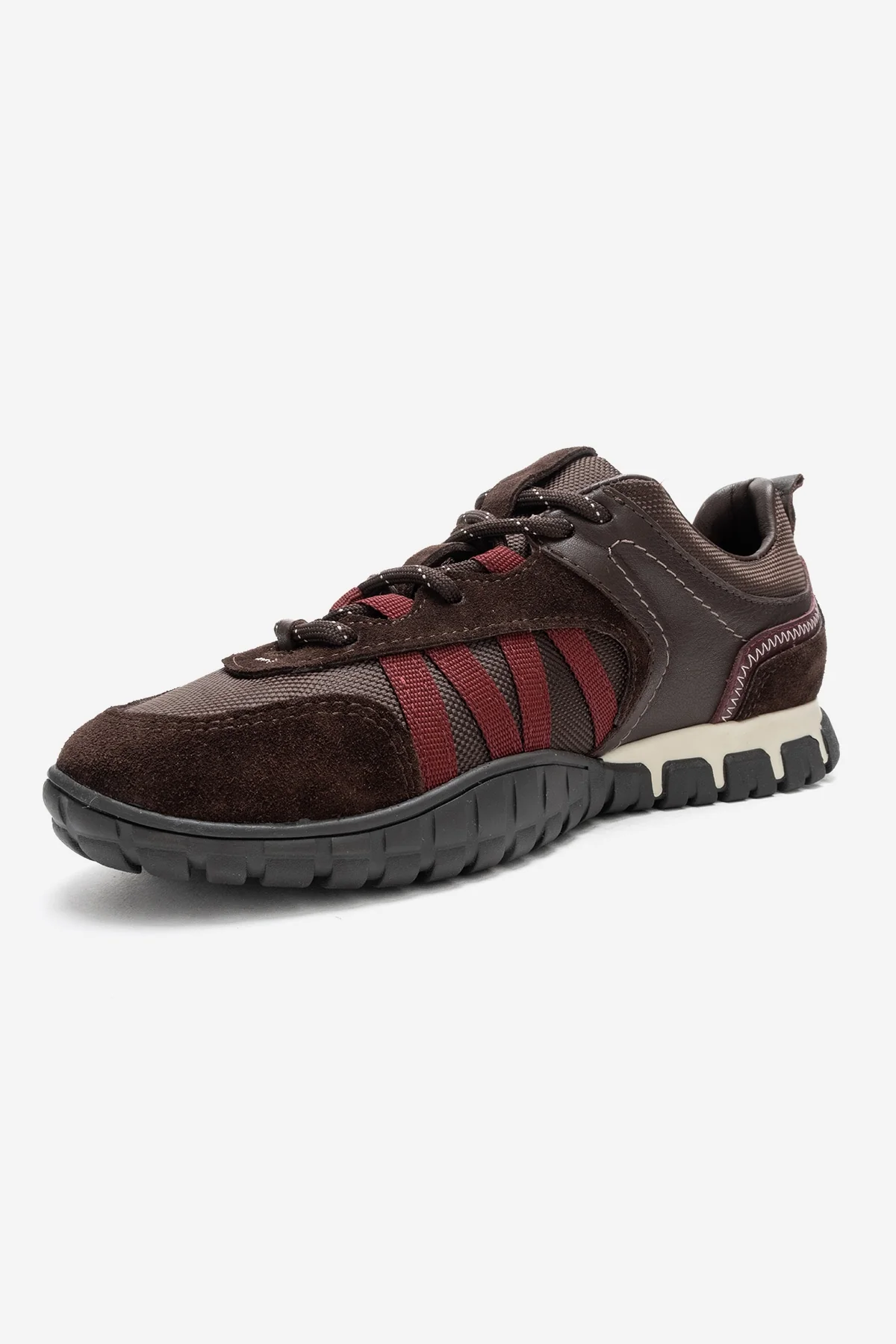 FIERA - Brown Burgundy Genuine Leather Sneaker (Women) - Image 4