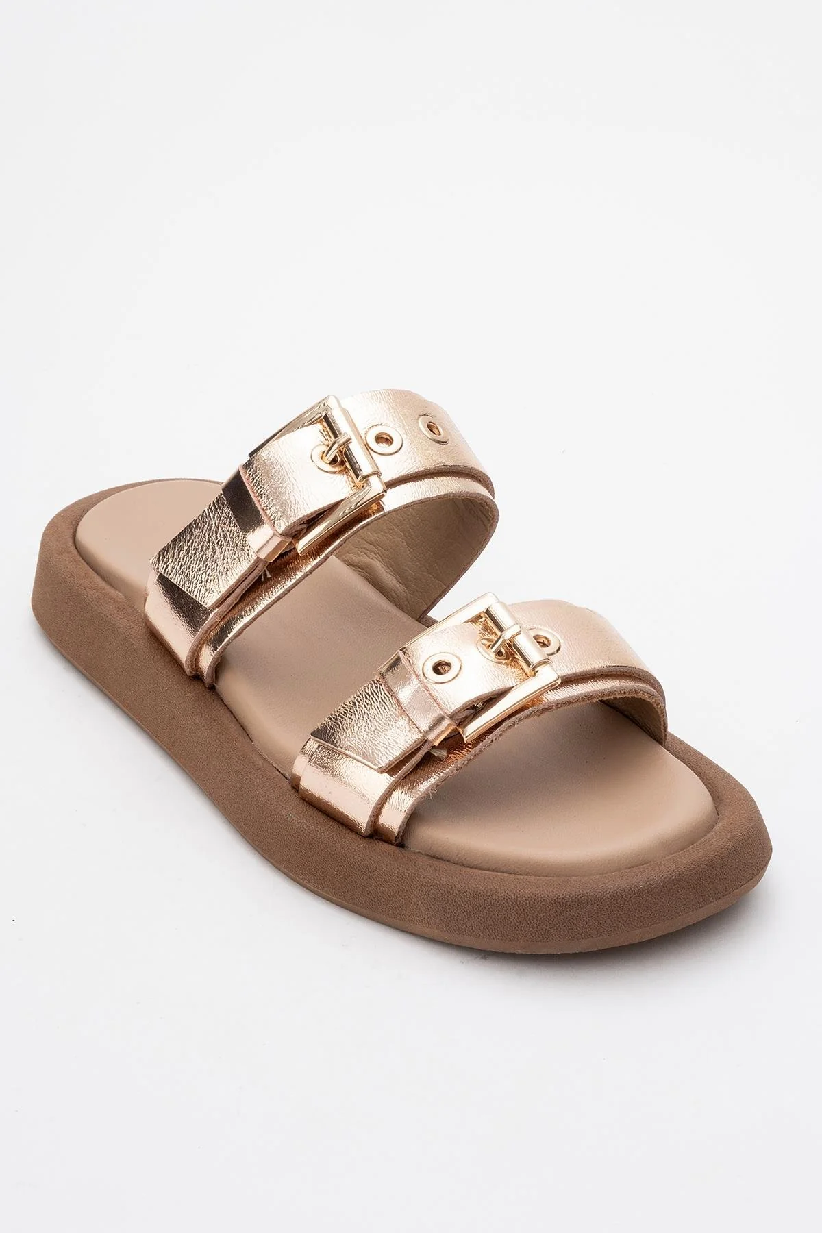 Finezza - Rose Leather Two-Strap Sandal (Women) - Image 3