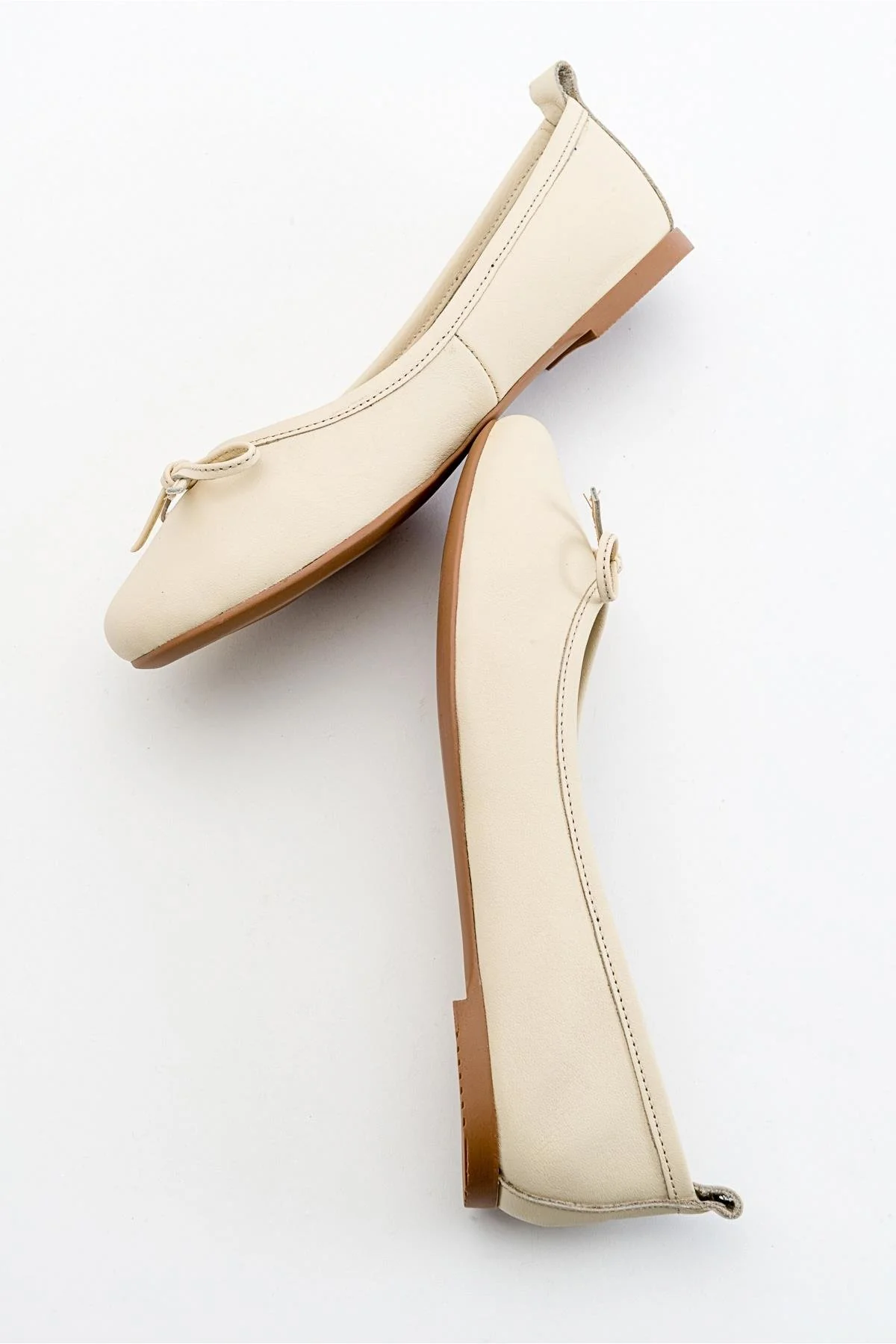 Florence - Beige Ballerina Flats - Image 5