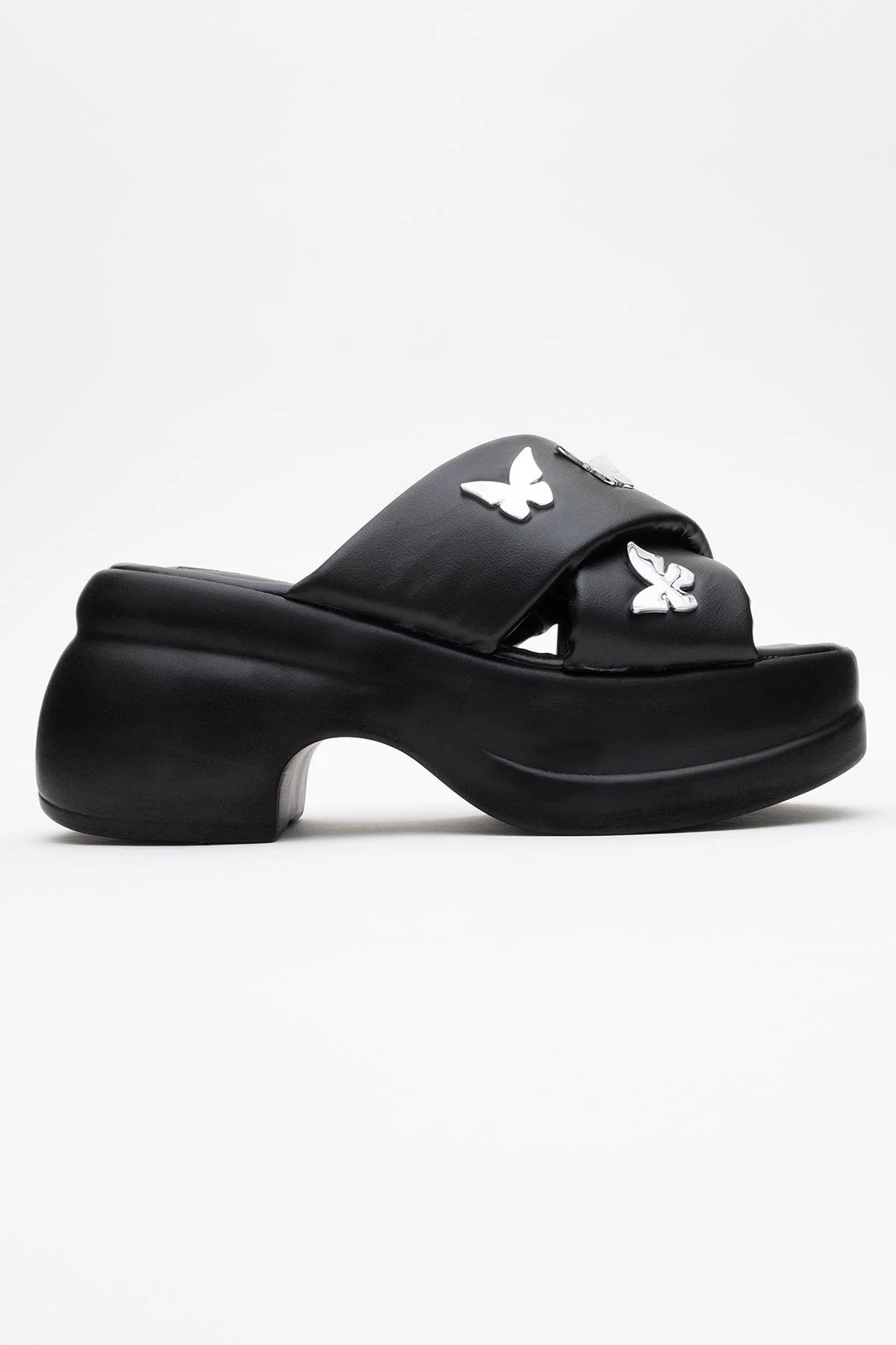 Force Black Butterfly‑Buckle Platform Slide (Women) - Image 6