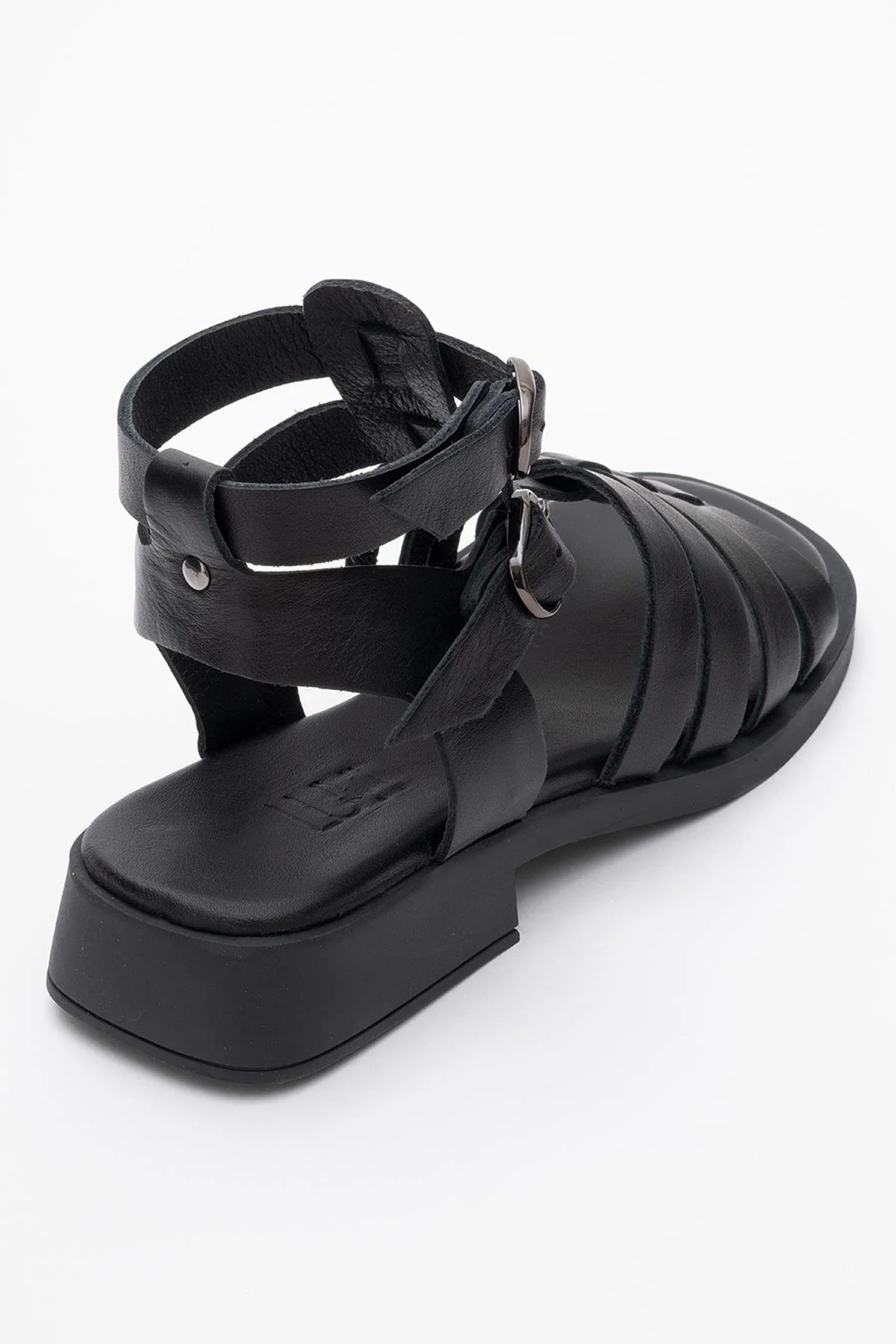 Frade - Black Leather Sandal (Women) - Image 5