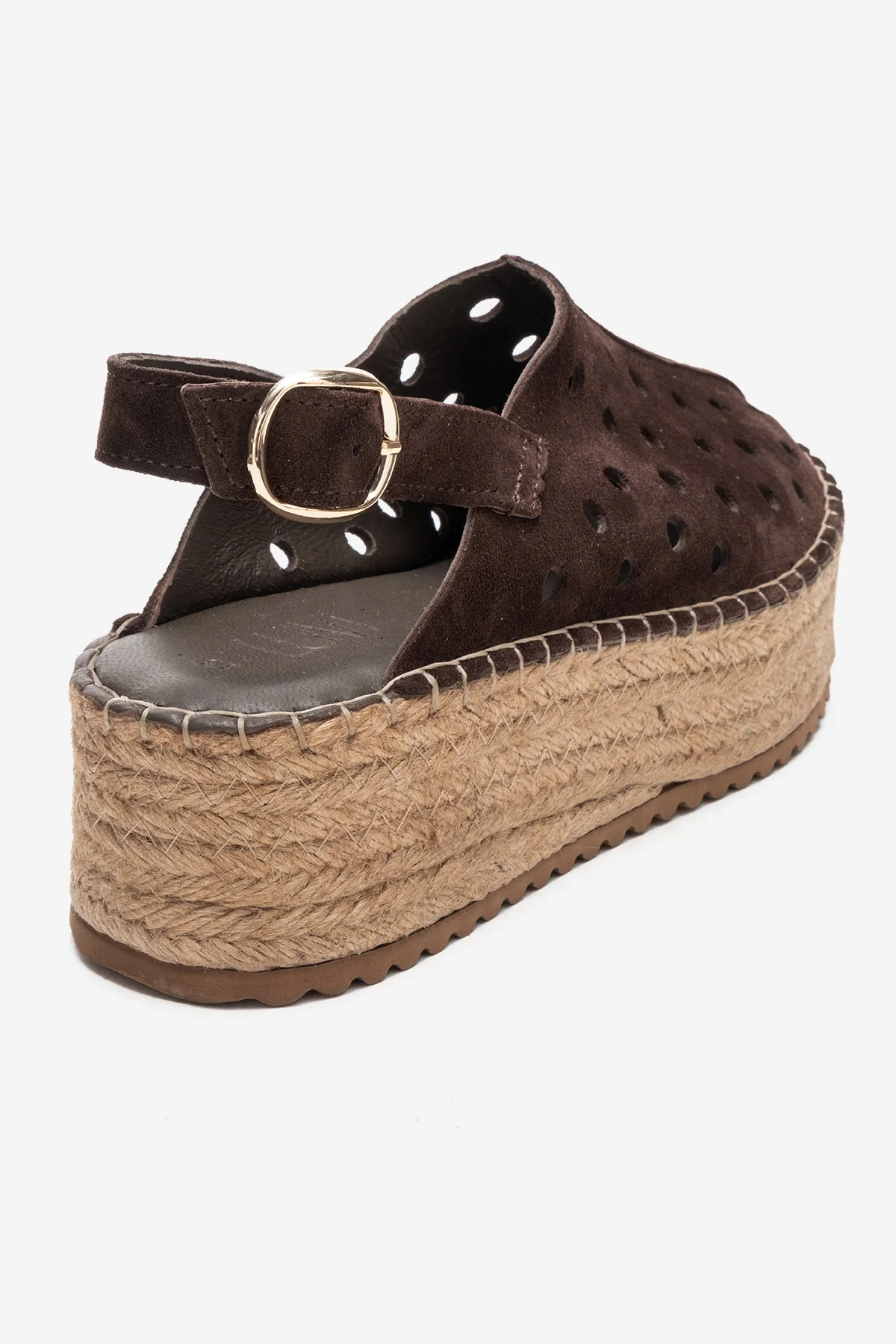 FRAGA - Brown Genuine Leather Wedge Sandal (Women) - Image 5