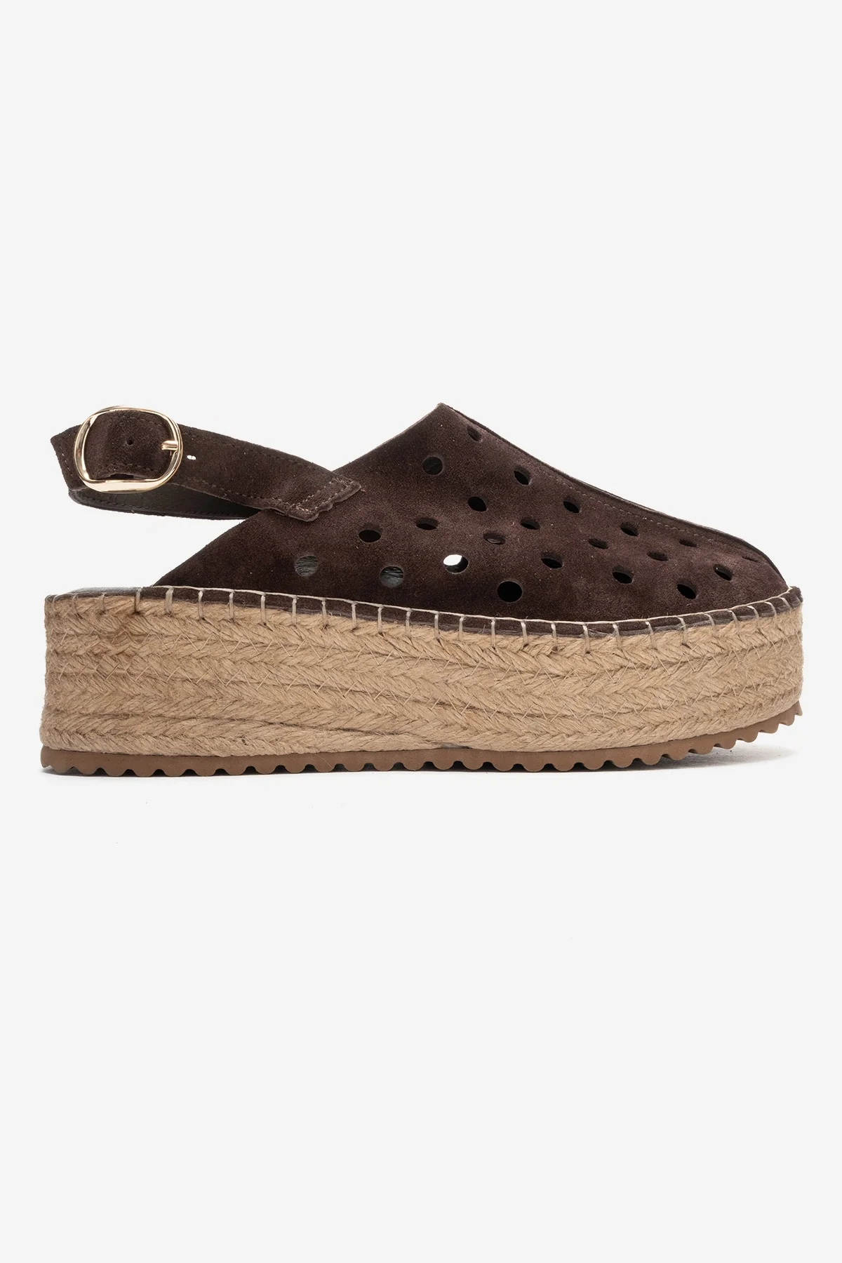 FRAGA - Brown Genuine Leather Wedge Sandal (Women) - Image 6