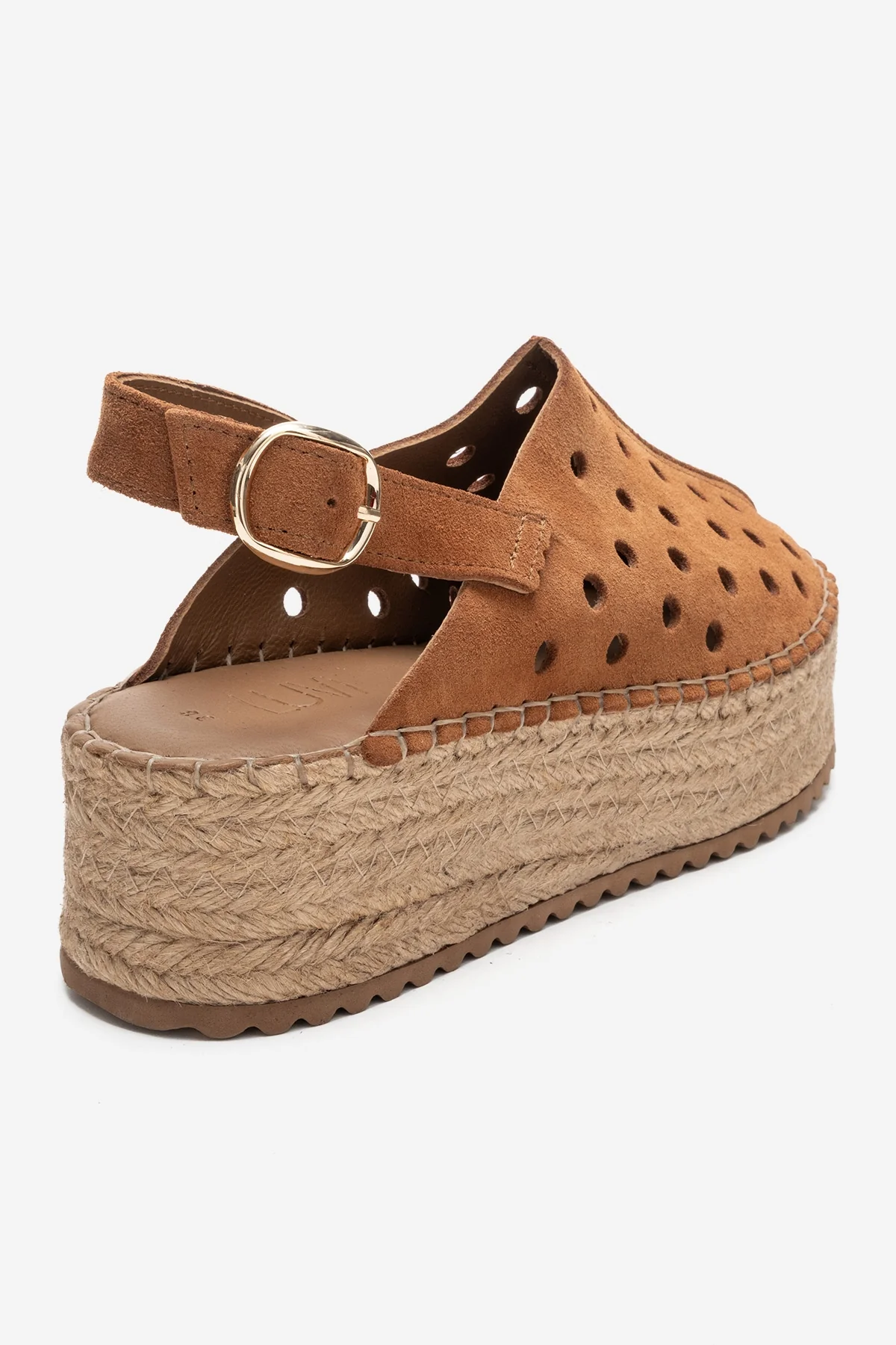 FRAGA - Tan Genuine Leather Wedge Sandal (Women) - Image 5