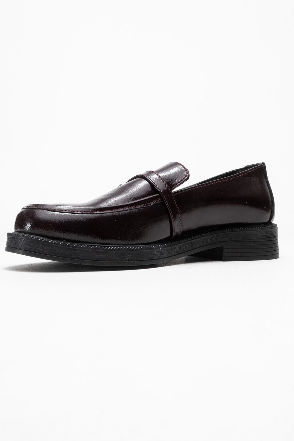 Galea - Burgundy Patent Buckle Genuine Leather Loafer (Women) - Image 4